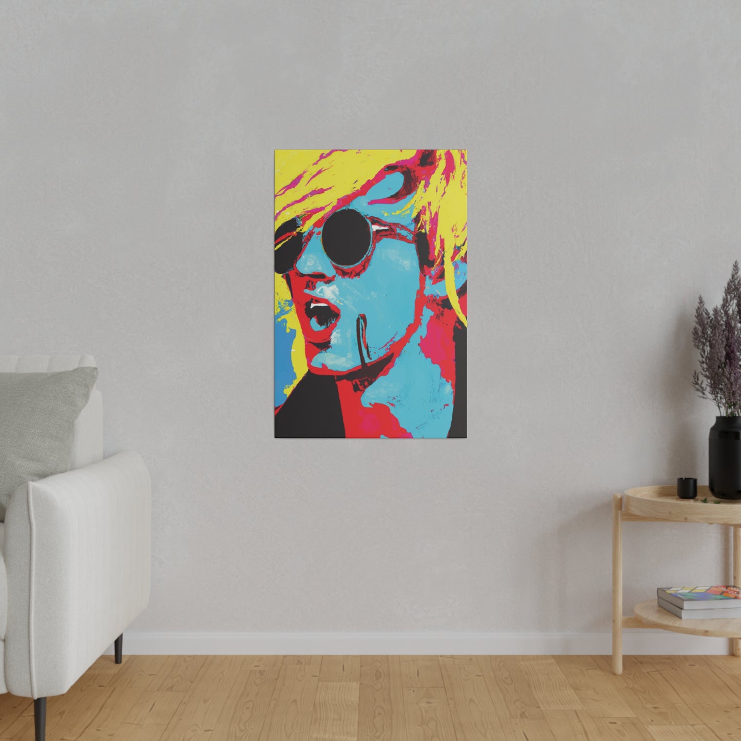 7198K - Rockstar Painting Print | Face | Abstract | Poster | Home Decor | Wall Art | Music Art | Canvas