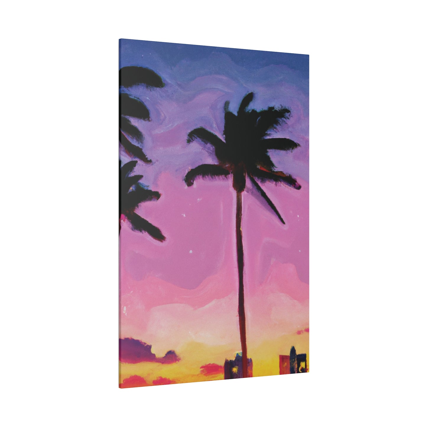 7801Y - Miami Beach Sunset Painting Print | Miami | Beach | Sunset | Poster | Home Decor | Wall Art | Canvas