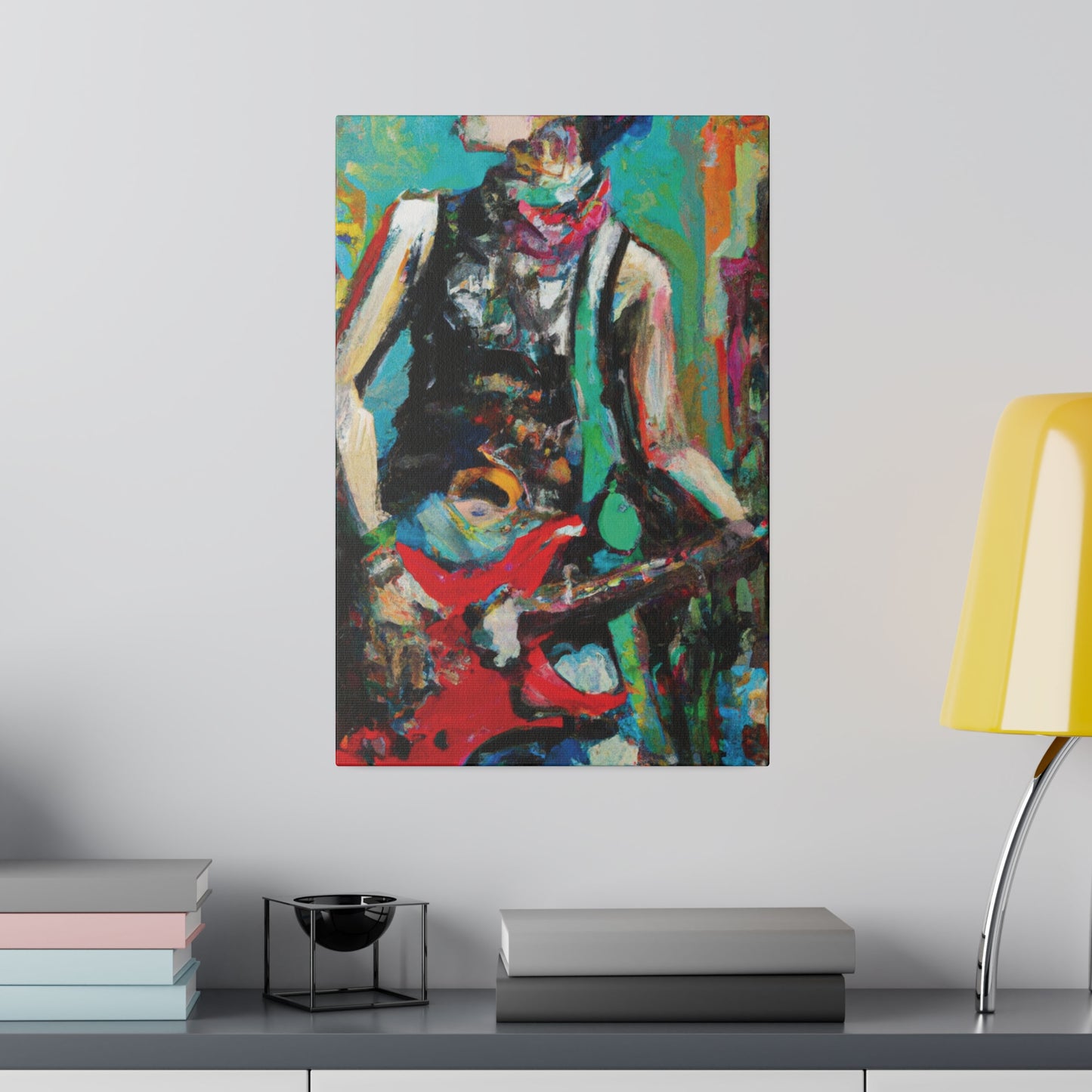 9287Z - Rockstar Oil Painting Style Print | Poster | Home Decor | Wall Art | Music Art | Canvas
