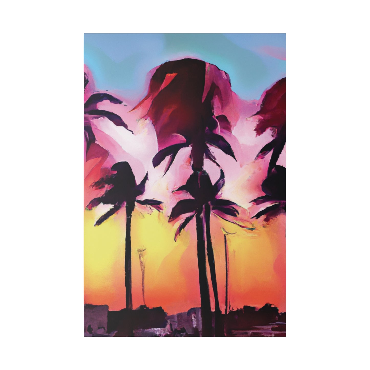 4536X - Miami Beach Sunset Painting Print | Miami | Beach | Sunset | Poster | Home Decor | Wall Art | Canvas