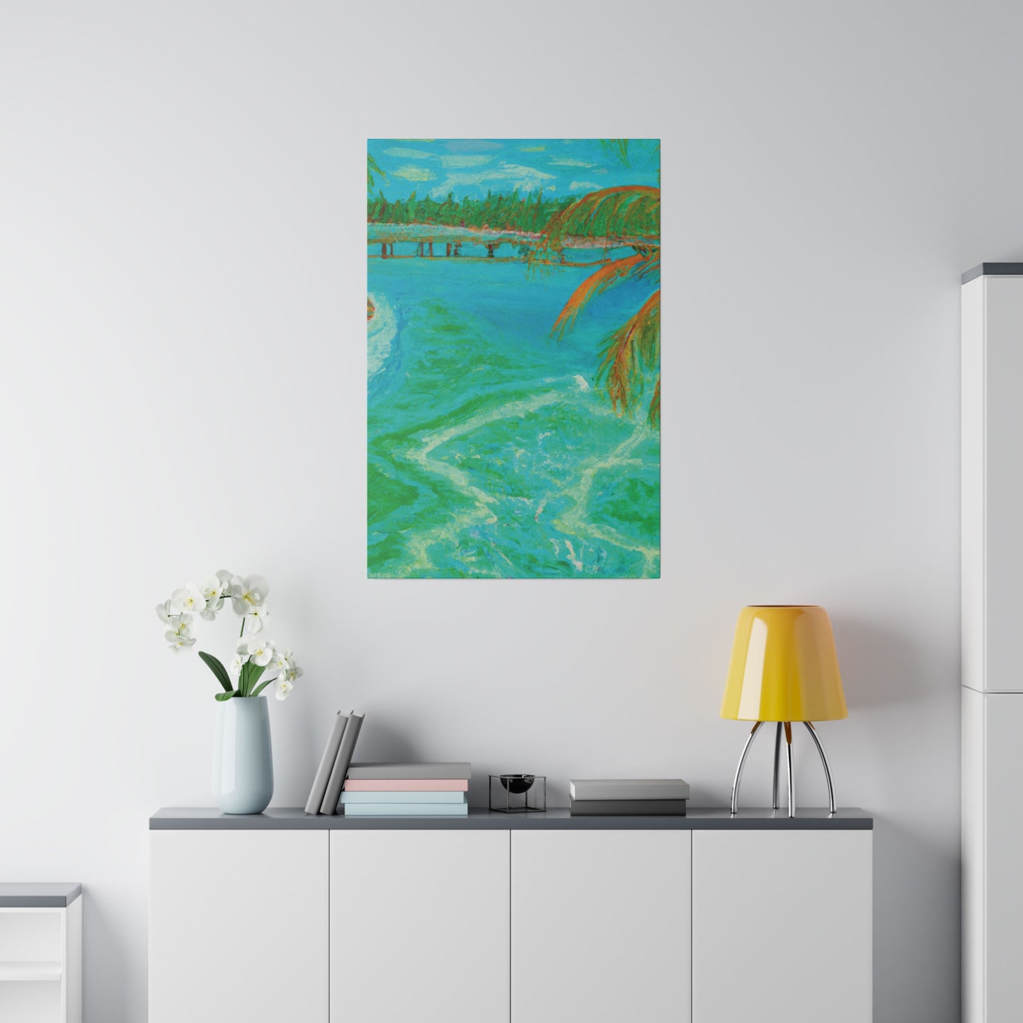 8864B - Bahamas Ocean Painting Print | Bahamas | Ocean | Beach | Poster | Home Decor | Wall Art | Canvas