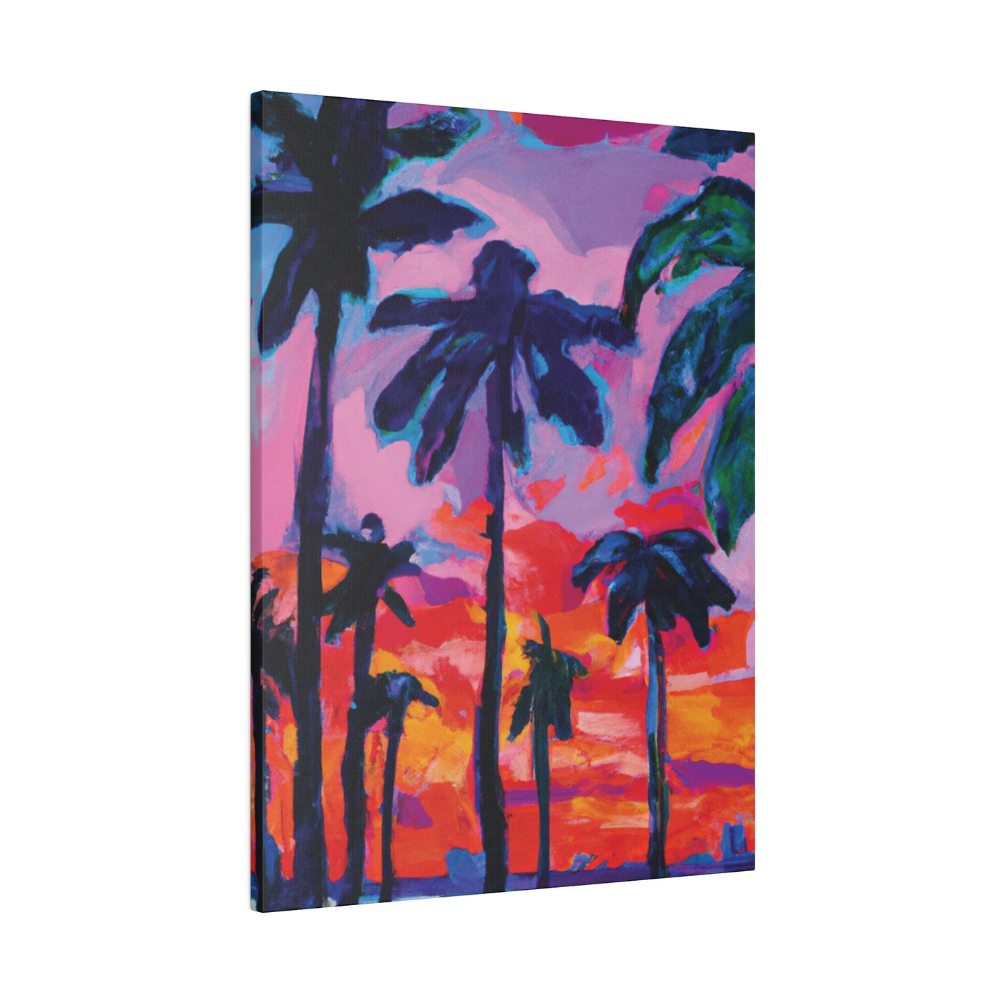 4754Q - Miami Beach Sunset Painting Print | Miami | Beach | Sunset | Poster | Home Decor | Wall Art | Canvas