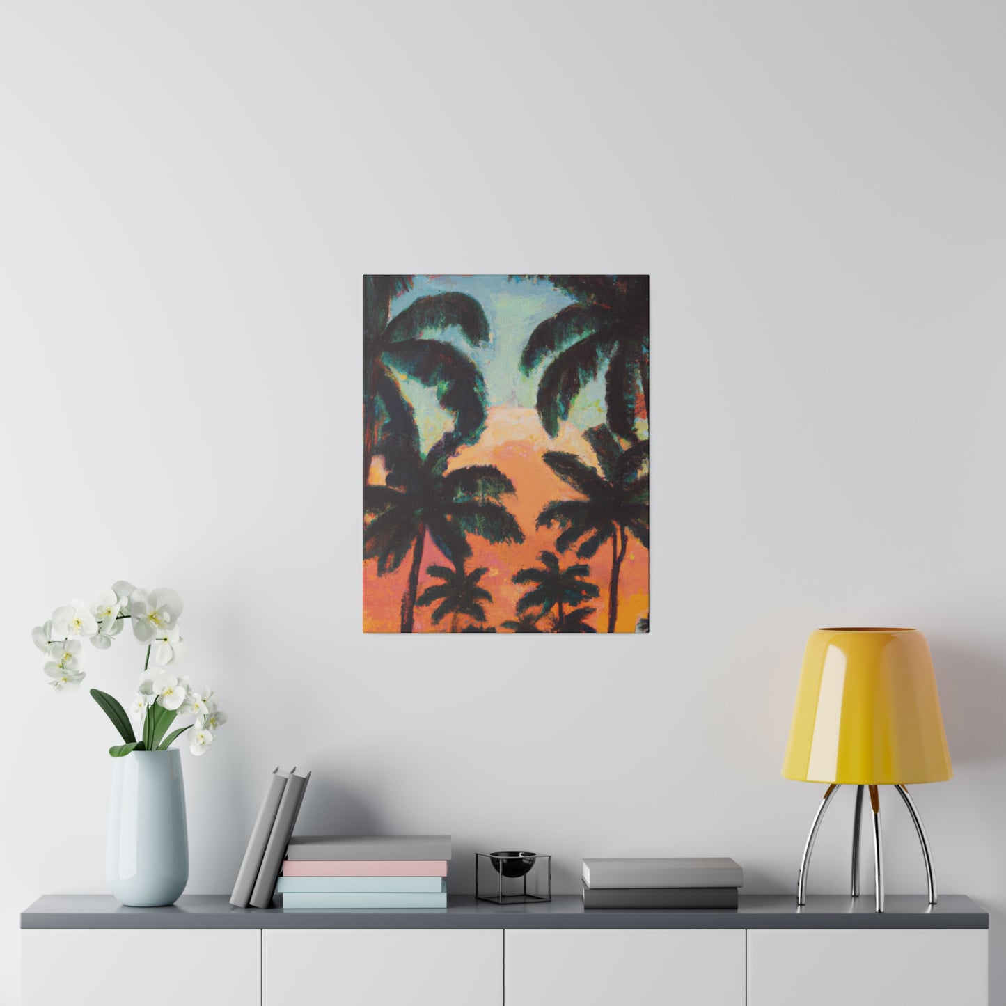 2854A - Miami Beach Sunset Painting Print | Miami | Beach | Sunset | Poster | Home Decor | Wall Art | Canvas