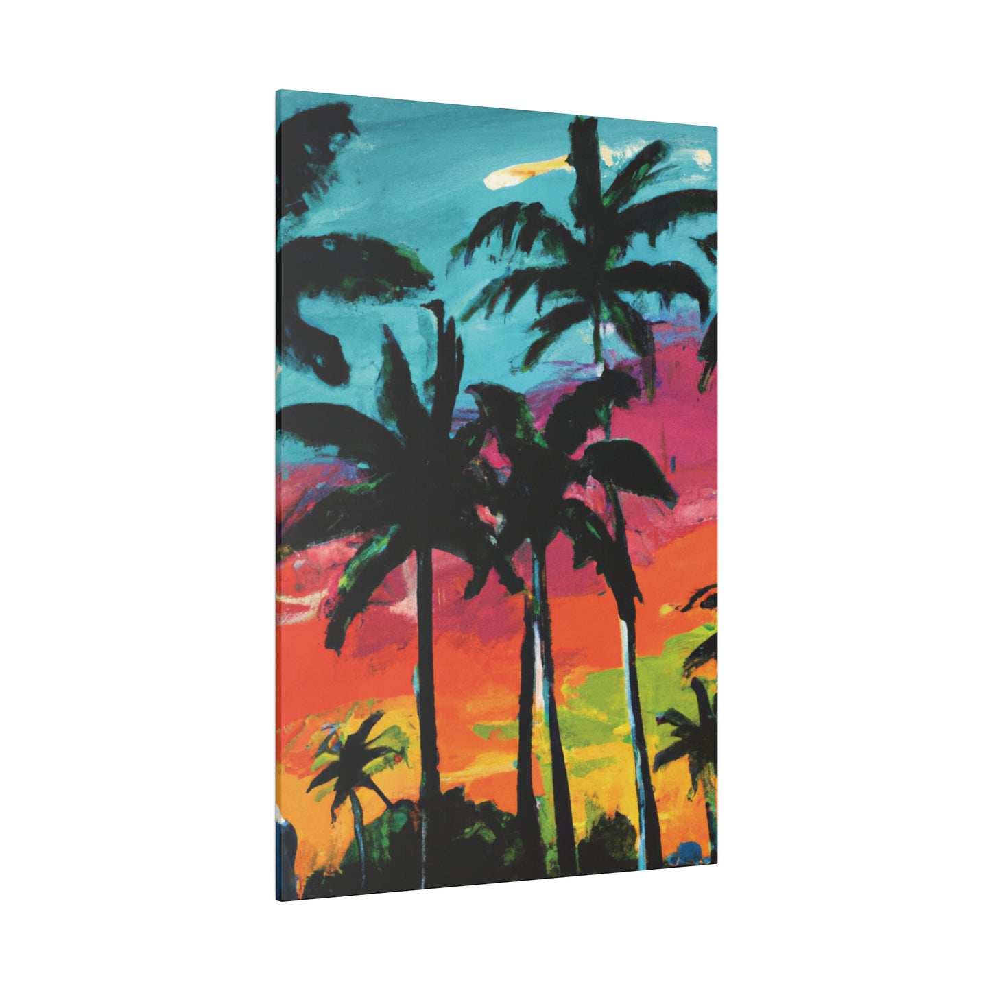 9761F - Miami Beach Sunset Painting Print | Miami | Beach | Sunset | Poster | Home Decor | Wall Art | Canvas