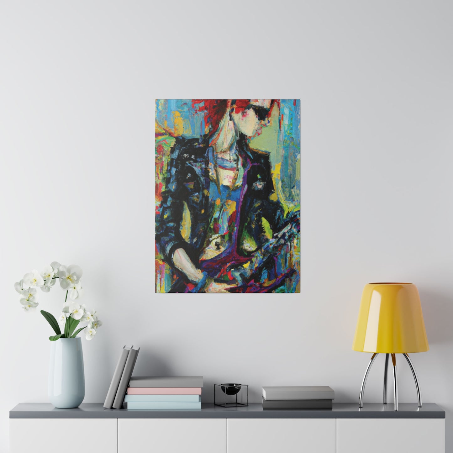 9745J - Rockstar Oil Painting Style Print | Poster | Home Decor | Wall Art | Music Art | Canvas