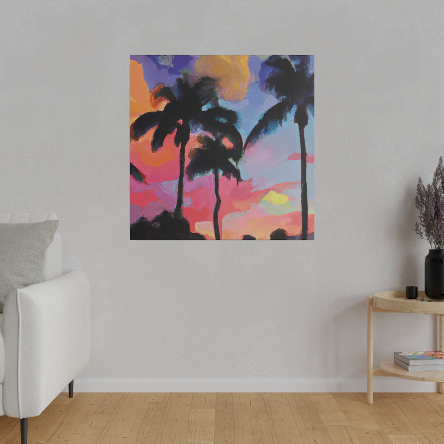 5334Q - Miami Beach Sunset Painting Print | Miami | Beach | Sunset | Poster | Home Decor | Wall Art | Canvas