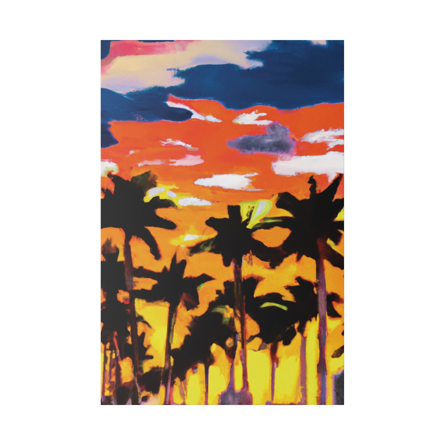 8206A - Miami Beach Sunset Painting Print | Miami | Beach | Sunset | Poster | Home Decor | Wall Art | Canvas