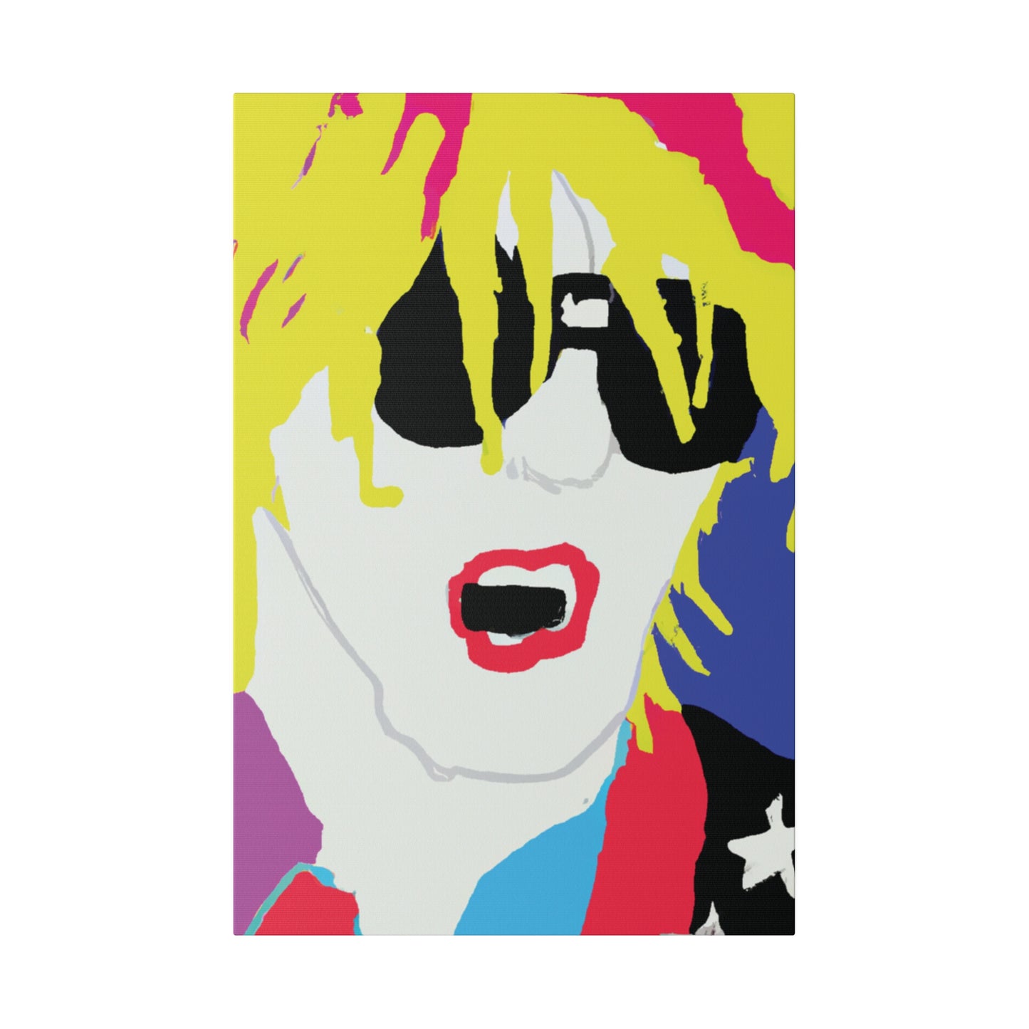 5917X - Rockstar Painting Print | Face | Abstract | Poster | Home Decor | Wall Art | Music Art | Canvas