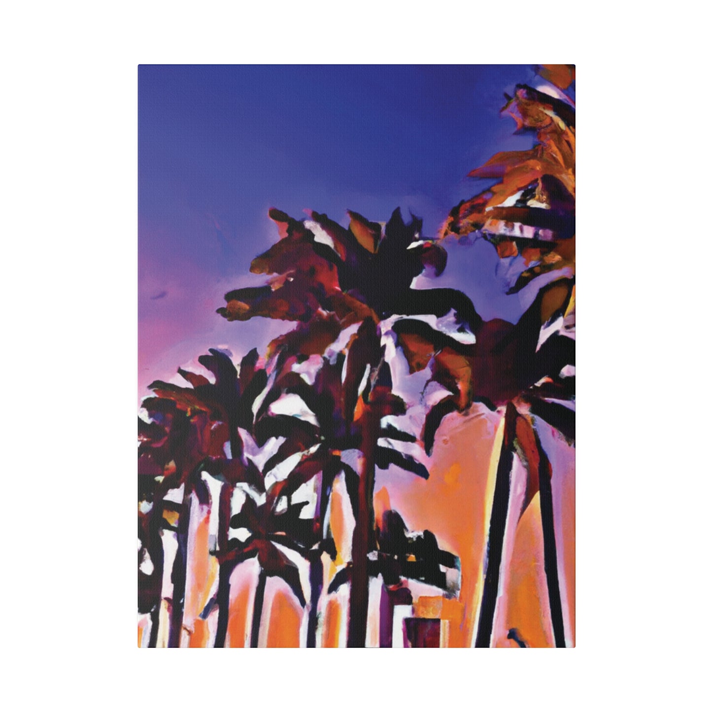 1463E - Miami Beach Sunset Painting Print | Miami | Beach | Sunset | Poster | Home Decor | Wall Art | Canvas