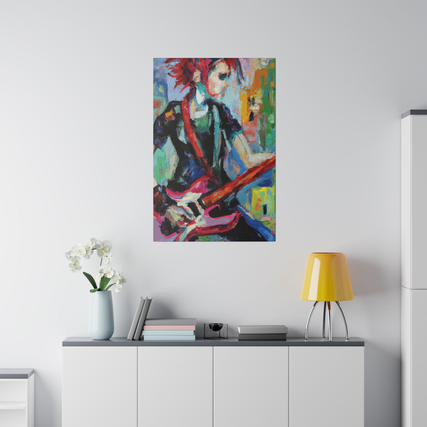 7837X - Rockstar Oil Painting Style Print | Poster | Home Decor | Wall Art | Music Art | Canvas