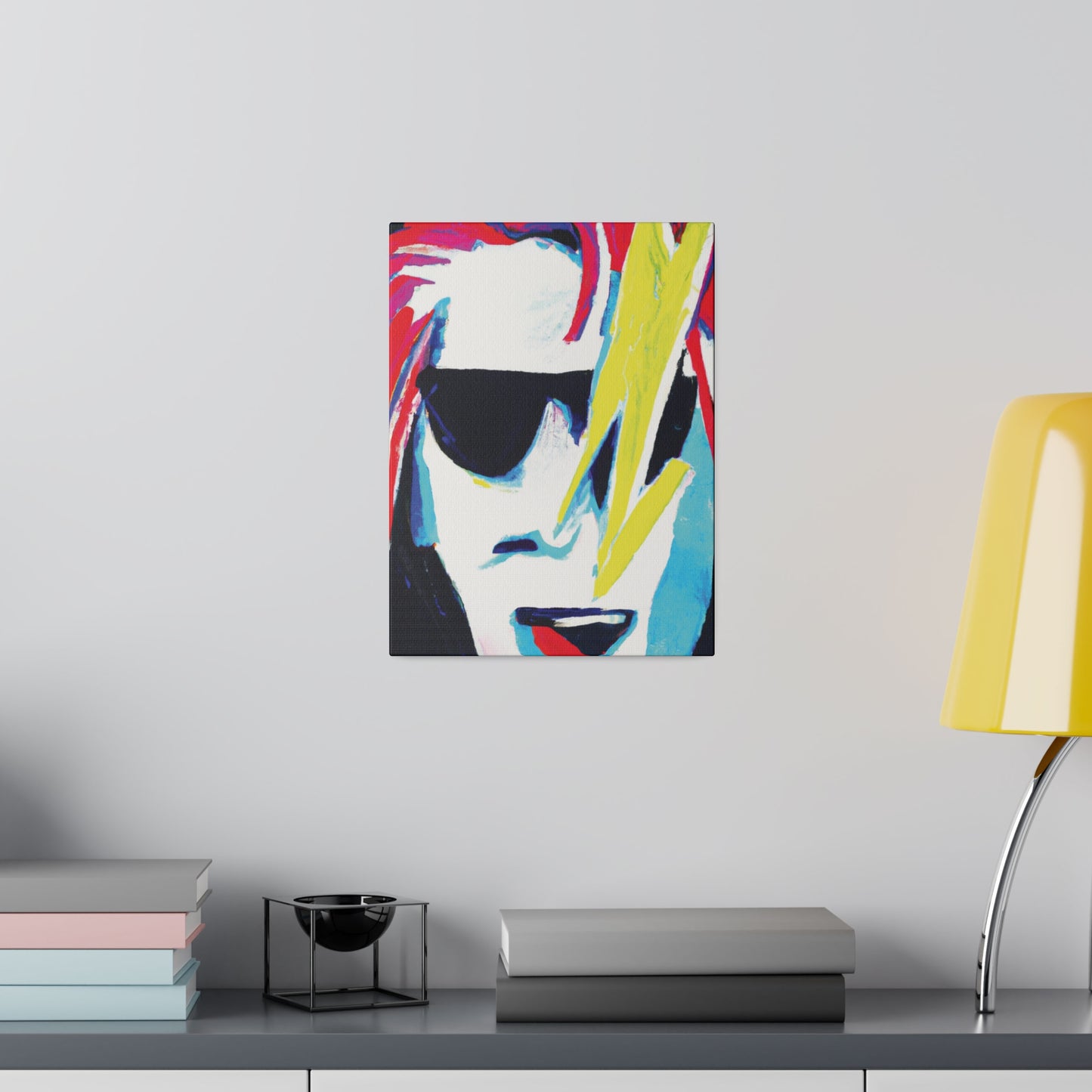 6481K - Rockstar Painting Print | Face | Abstract | Poster | Home Decor | Wall Art | Music Art | Canvas