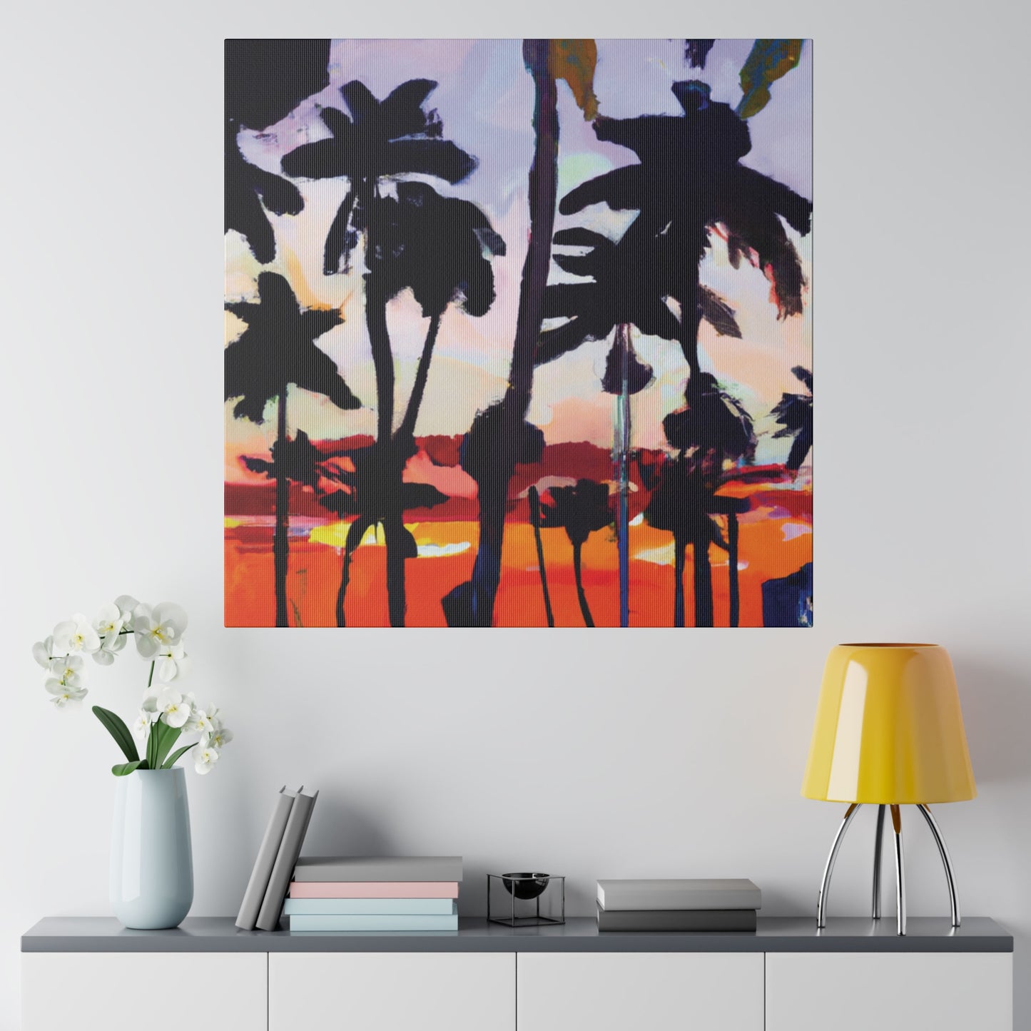 4161D - Miami Beach Sunset Painting Print | Miami | Beach | Sunset | Poster | Home Decor | Wall Art | Canvas