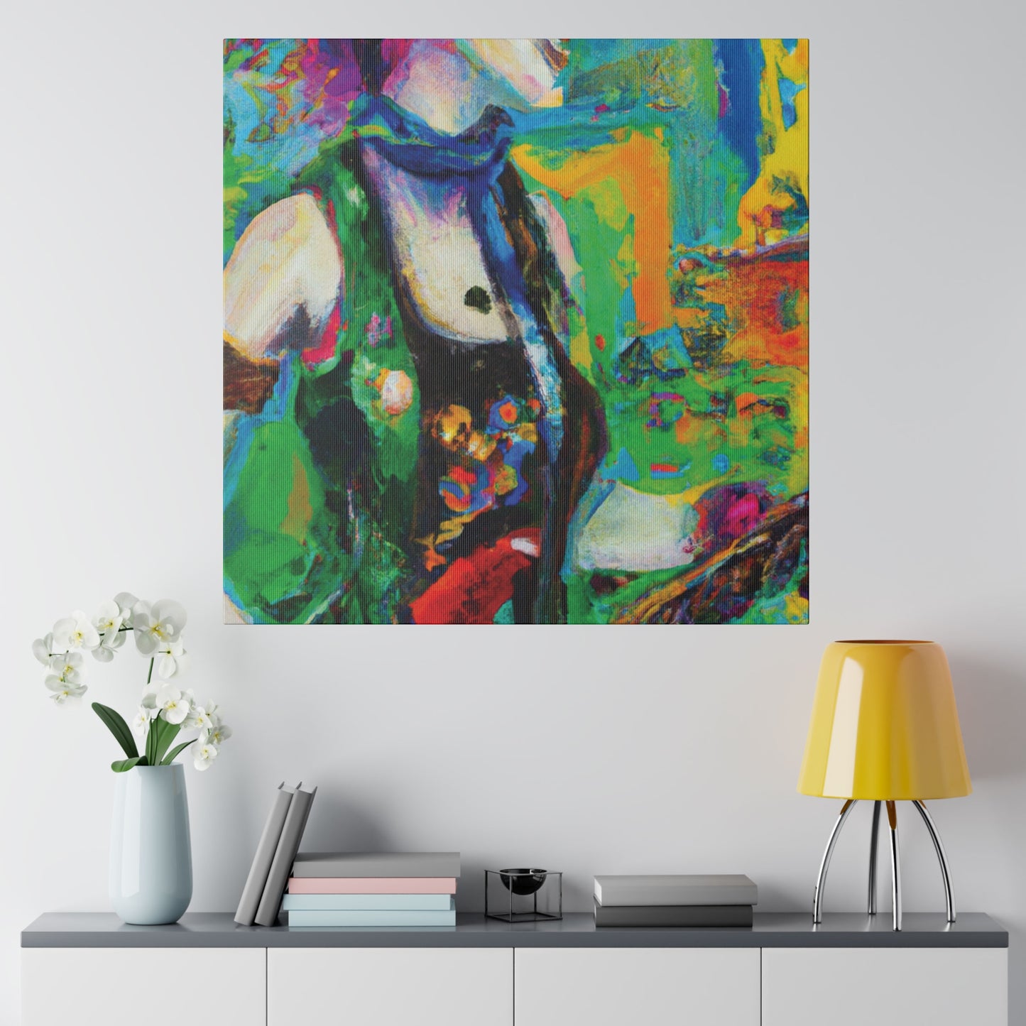 3467C - Rockstar Oil Painting Style Print | Poster | Home Decor | Wall Art | Music Art | Canvas