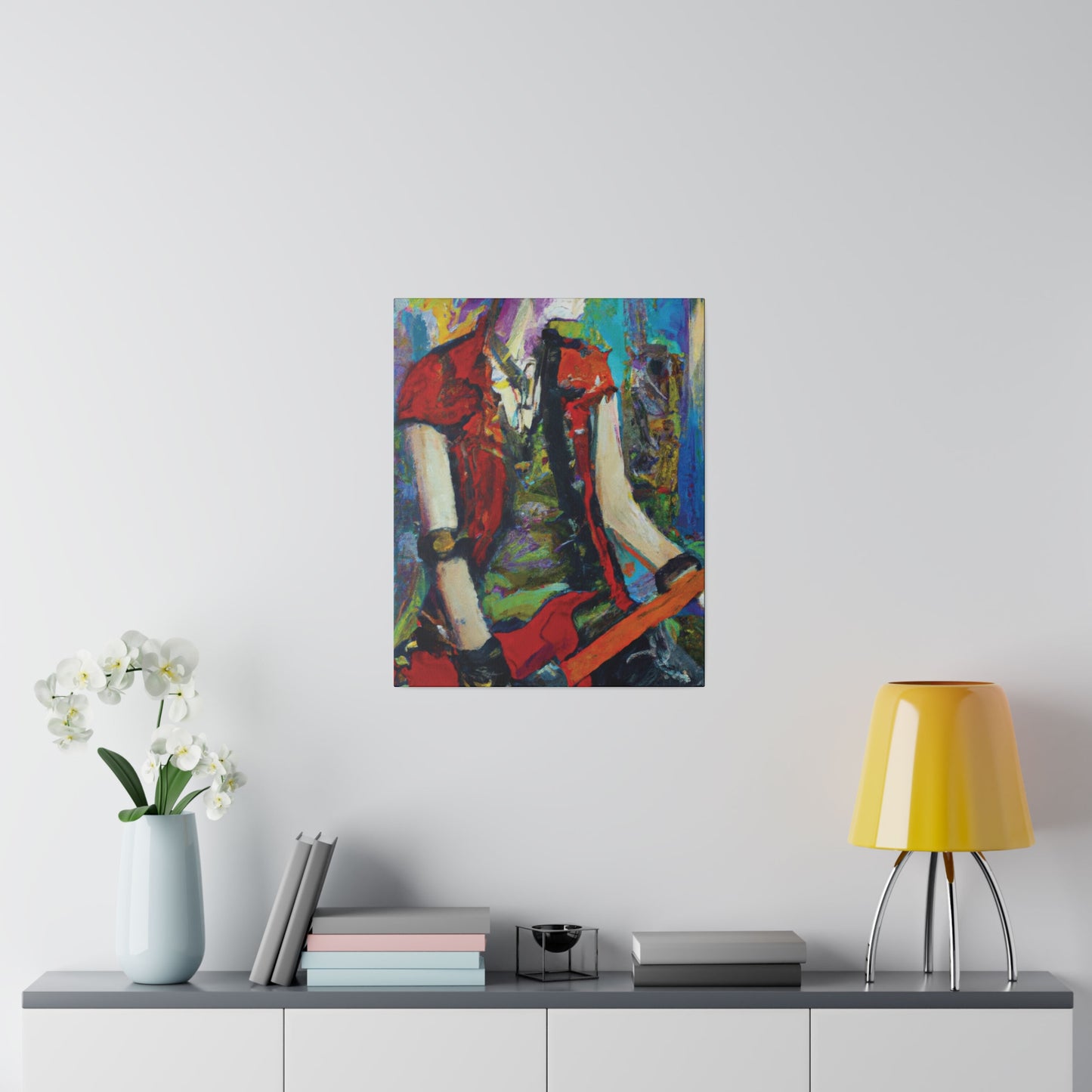 2205O - Rockstar Oil Painting Style Print | Poster | Home Decor | Wall Art | Music Art | Canvas