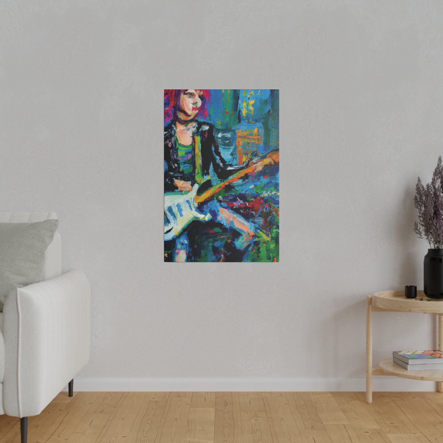 6774A - Rockstar Oil Painting Style Print | Poster | Home Decor | Wall Art | Music Art | Canvas