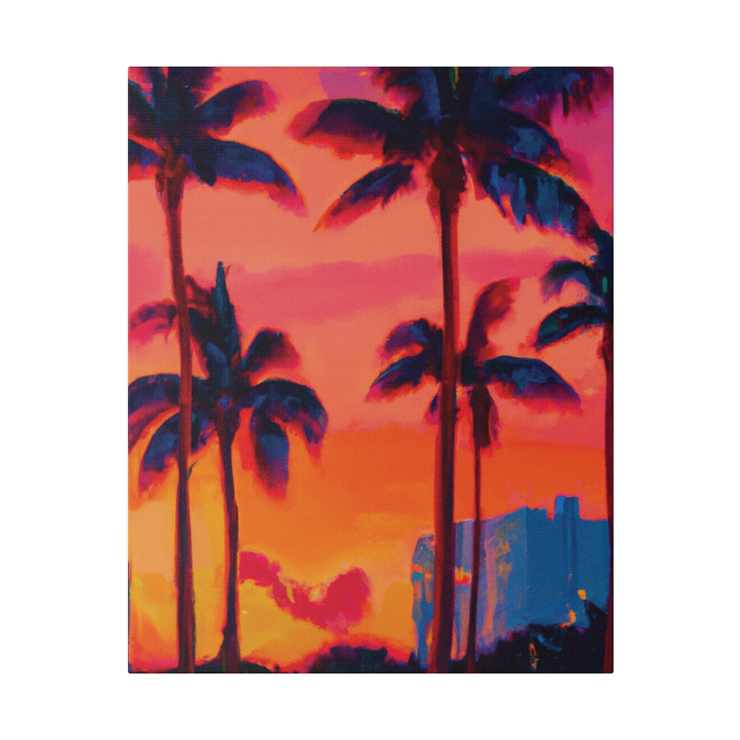 4456Y - Miami Beach Sunset Painting Print | Miami | Beach | Sunset | Poster | Home Decor | Wall Art | Canvas