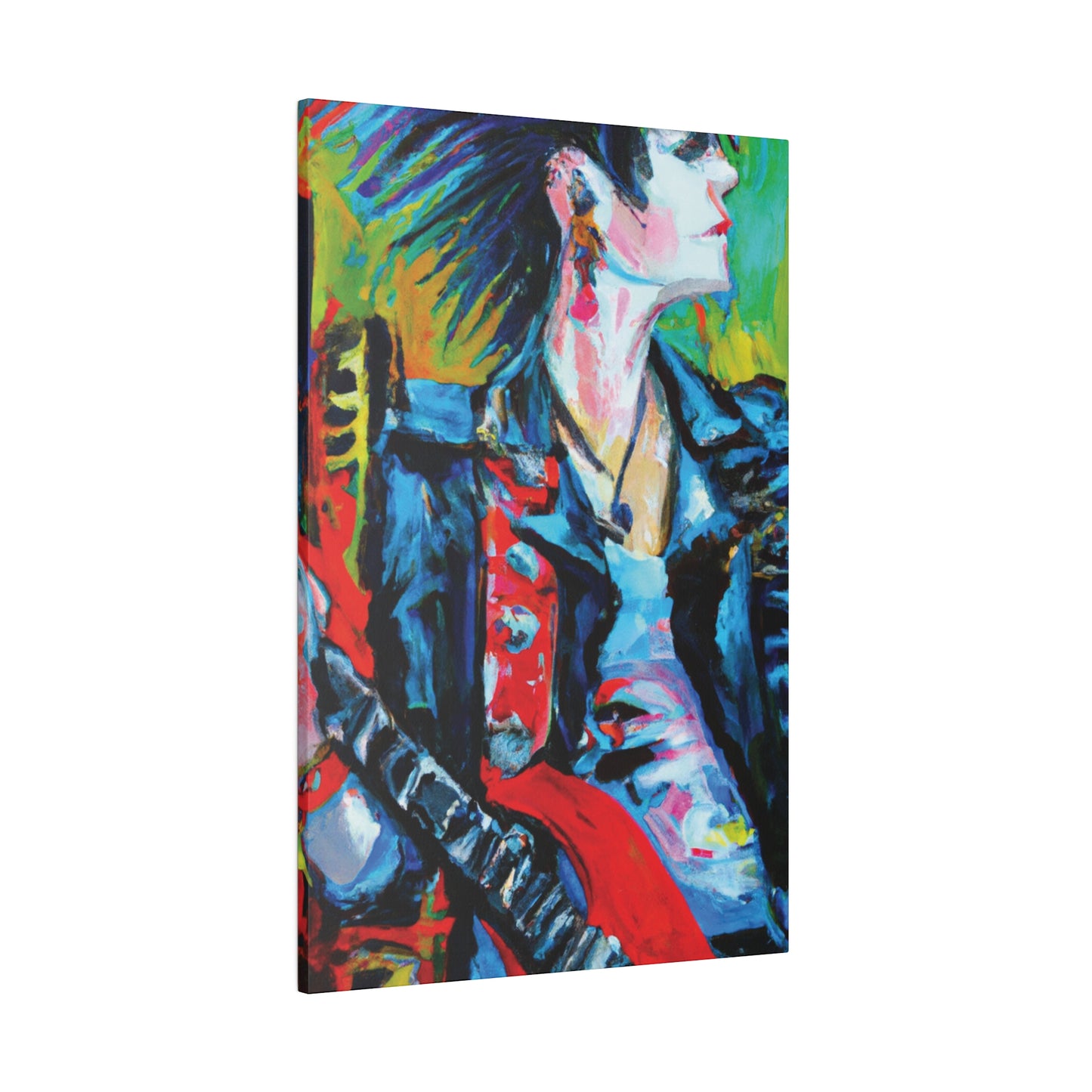 4109T - Rockstar Oil Painting Style Print | Poster | Home Decor | Wall Art | Music Art | Canvas