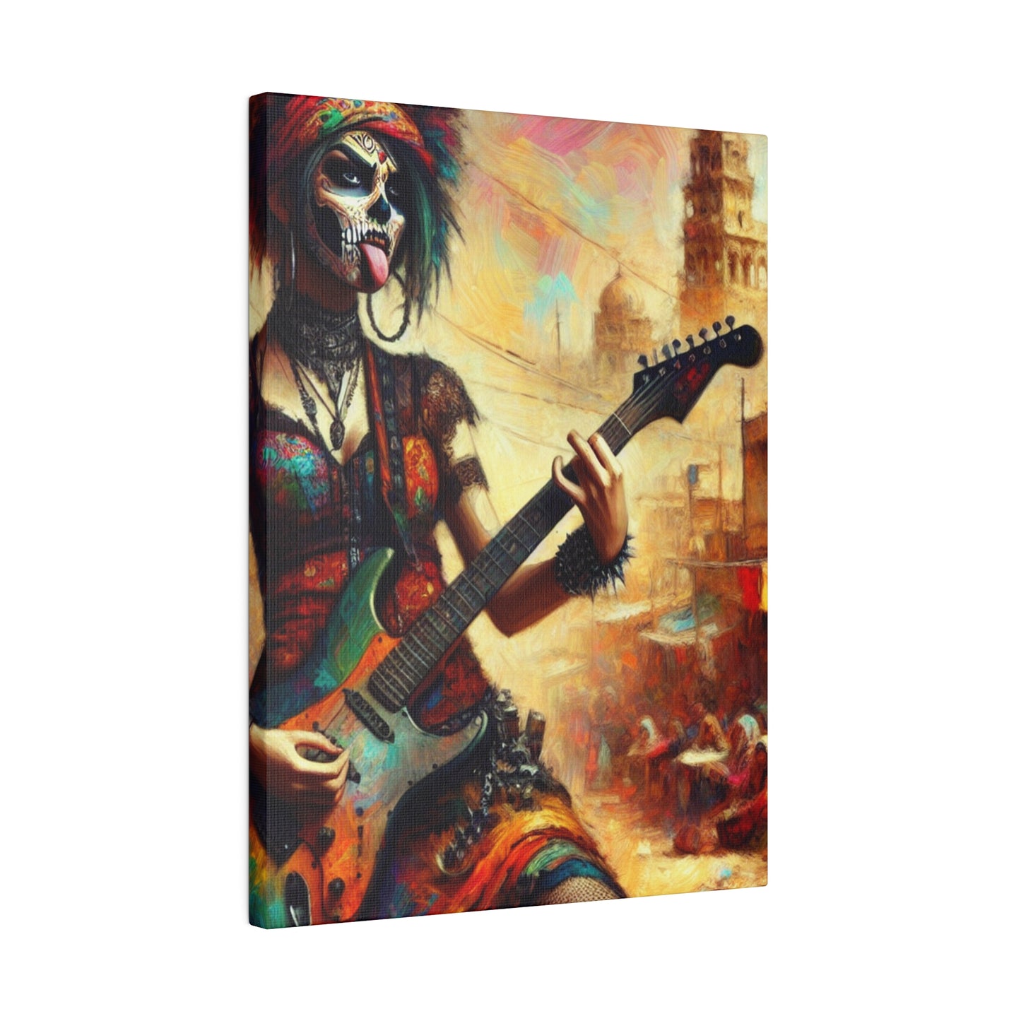 3752F - Rockstar Oil Painting Style Print | Poster | Home Decor | Wall Art | Music Art | Canvas