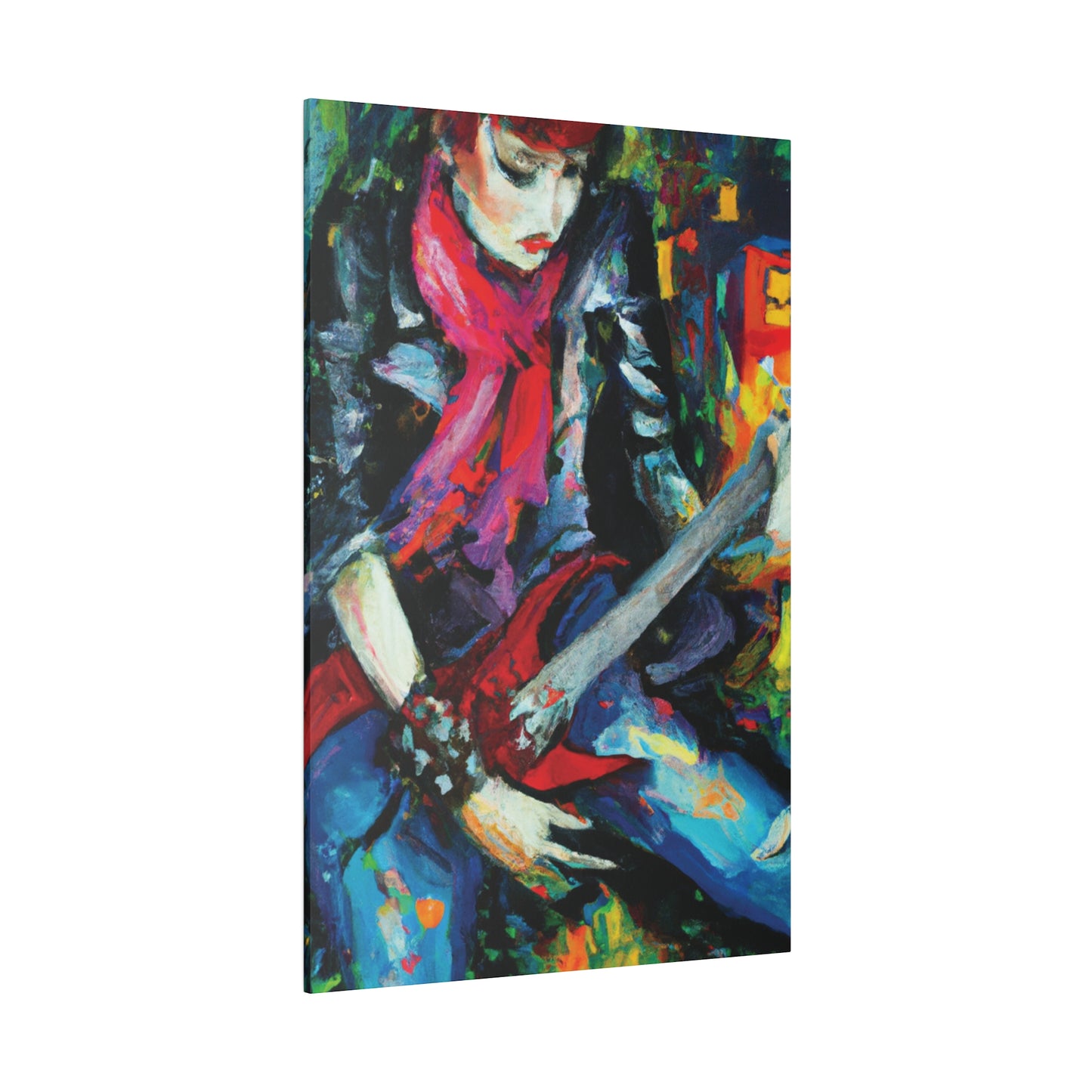 834A - Rockstar Oil Painting Style Print | Poster | Home Decor | Wall Art | Music Art | Canvas