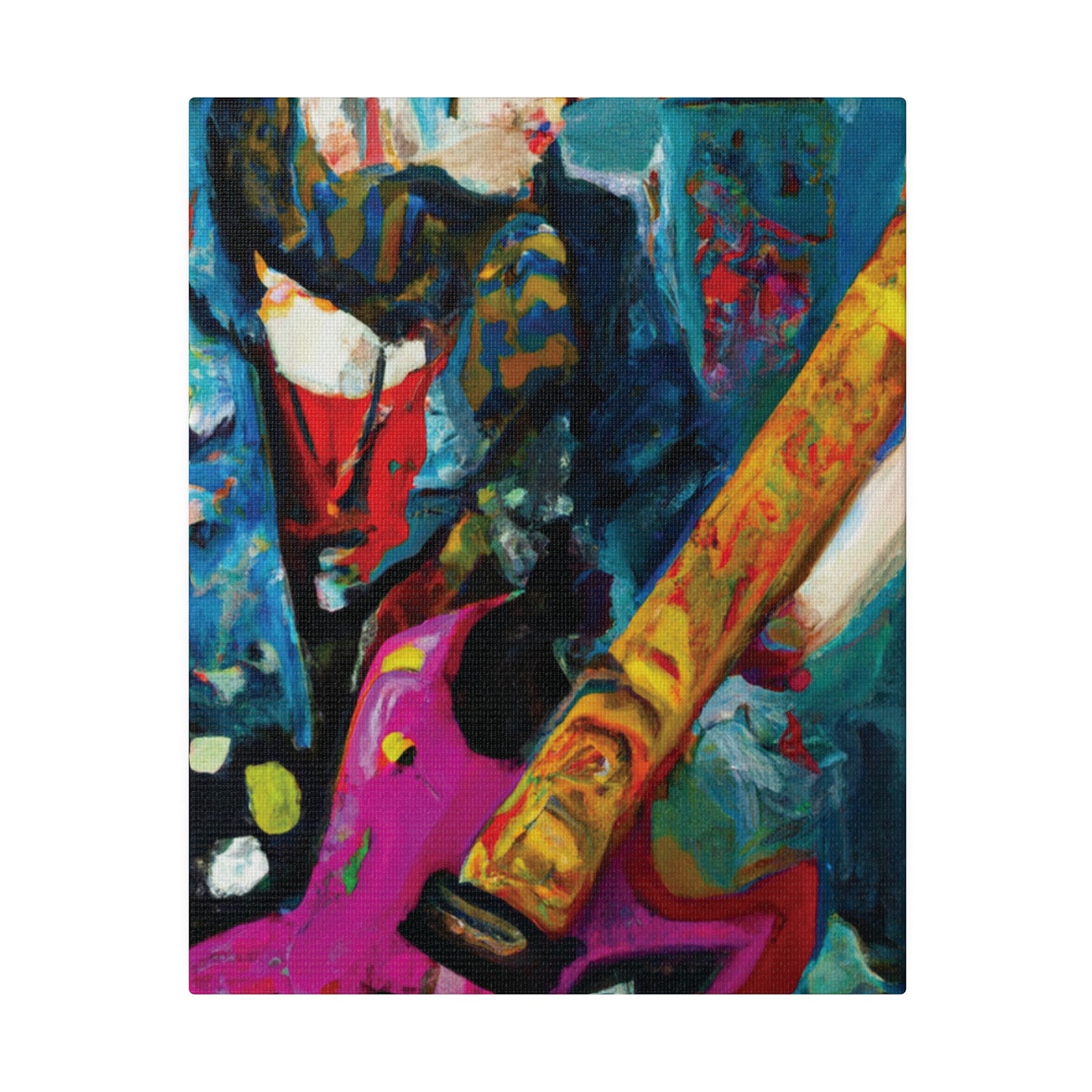 7272P - Rockstar Oil Painting Style Print | Poster | Home Decor | Wall Art | Music Art | Canvas