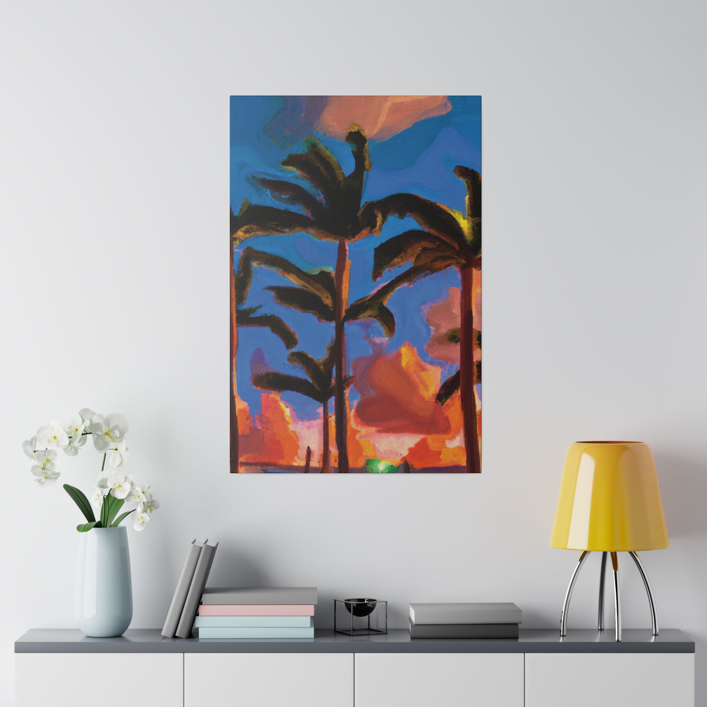 4464U - Miami Beach Sunset Painting Print | Miami | Beach | Sunset | Poster | Home Decor | Wall Art | Canvas