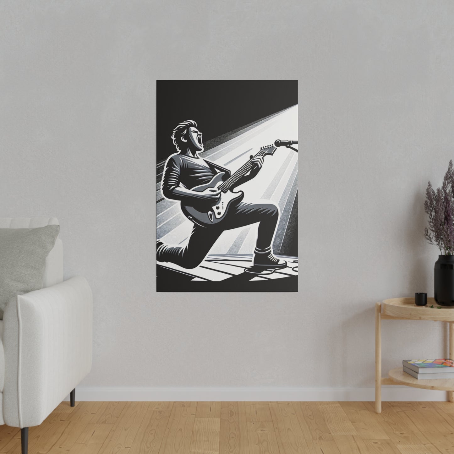 3721G - music art work, rockstar gifts, musician gift ideas, guitar art work, guitar artwork, guitar wall art canvas, playing guitar, decor