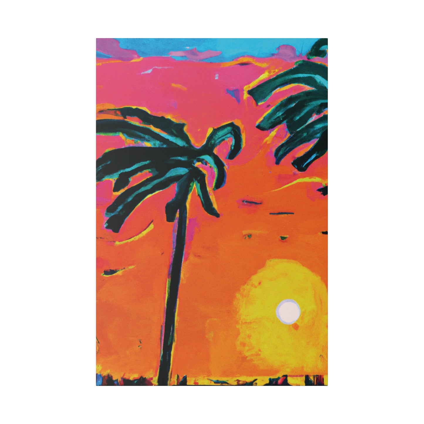 7273U - Miami Beach Sunset Painting Print | Miami | Beach | Sunset | Poster | Home Decor | Wall Art | Canvas