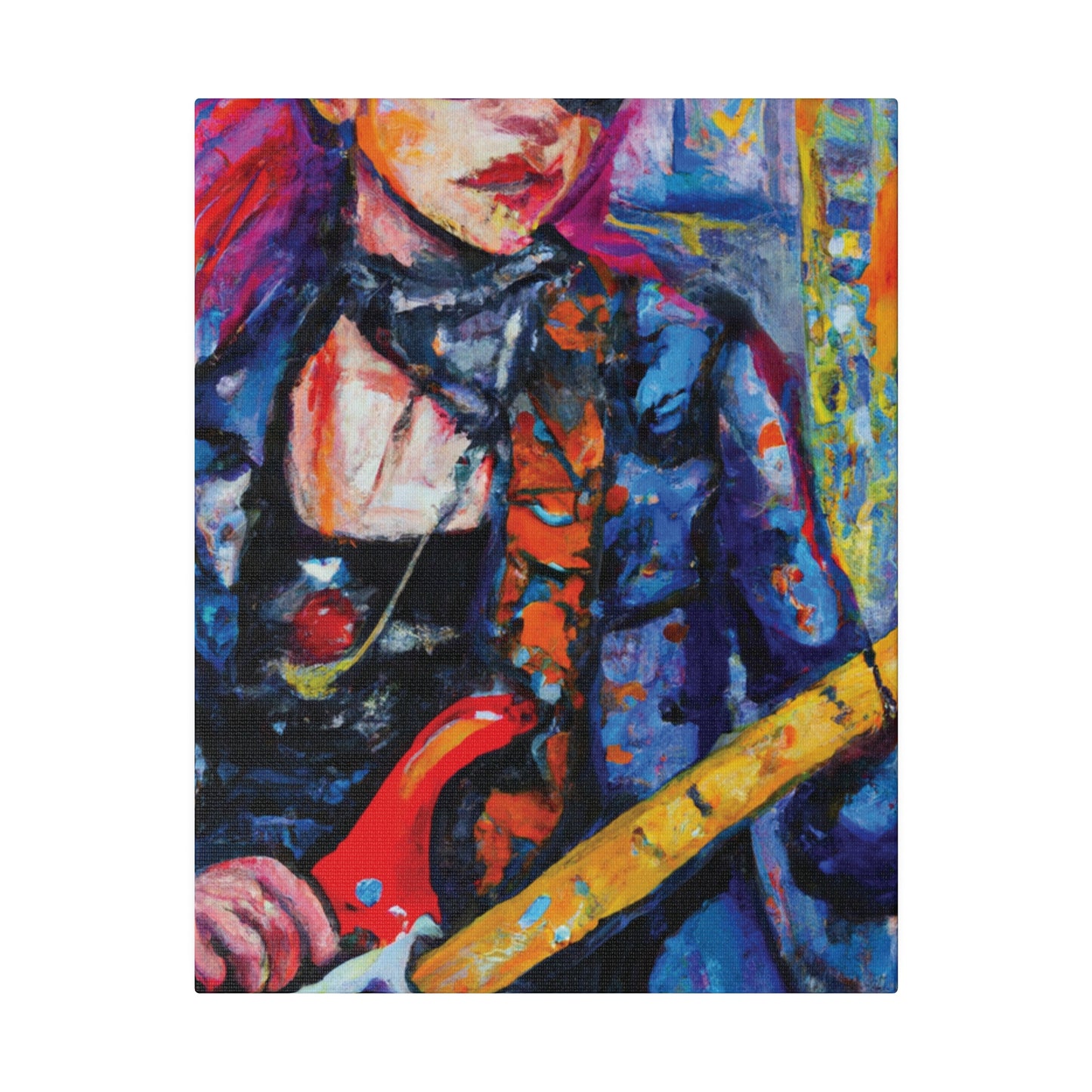 9231K - Rockstar Oil Painting Style Print | Poster | Home Decor | Wall Art | Music Art | Canvas