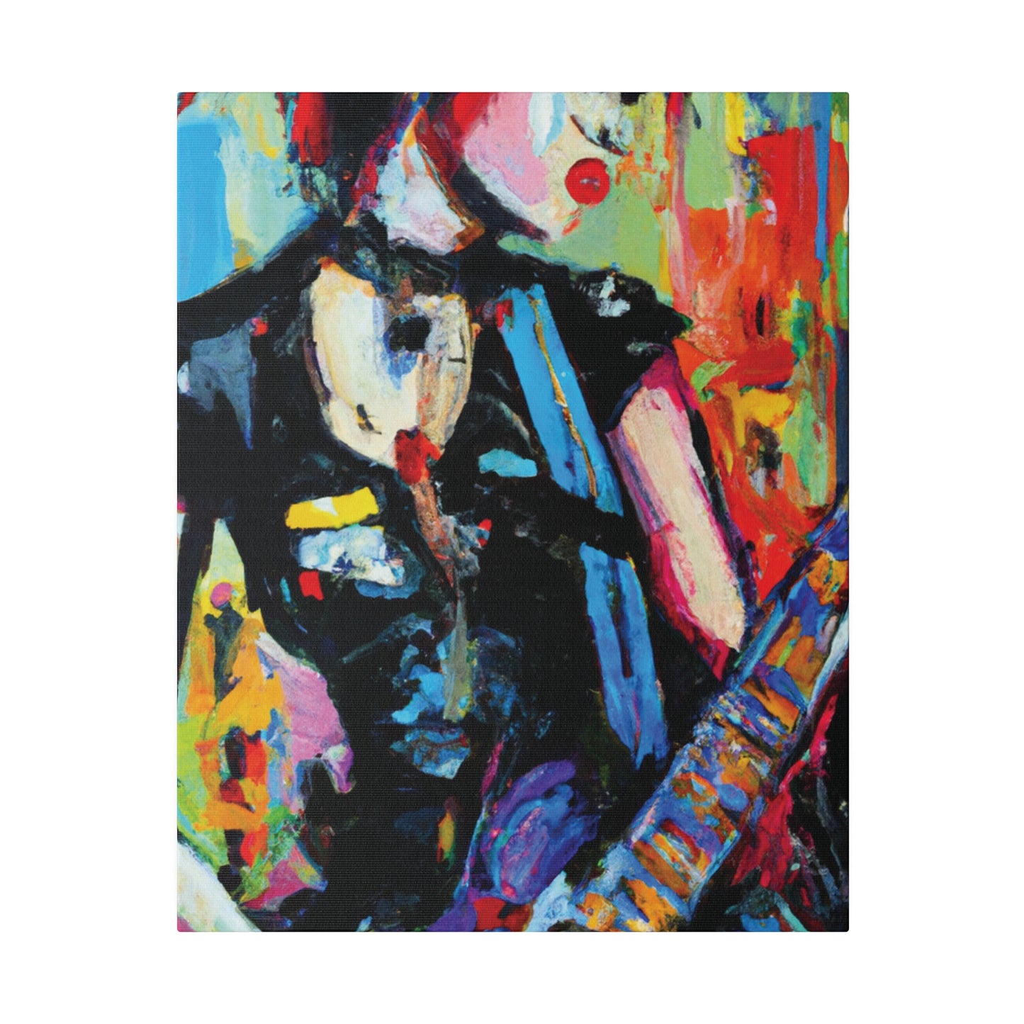 703H - Rockstar Oil Painting Style Print | Poster | Home Decor | Wall Art | Music Art | Canvas