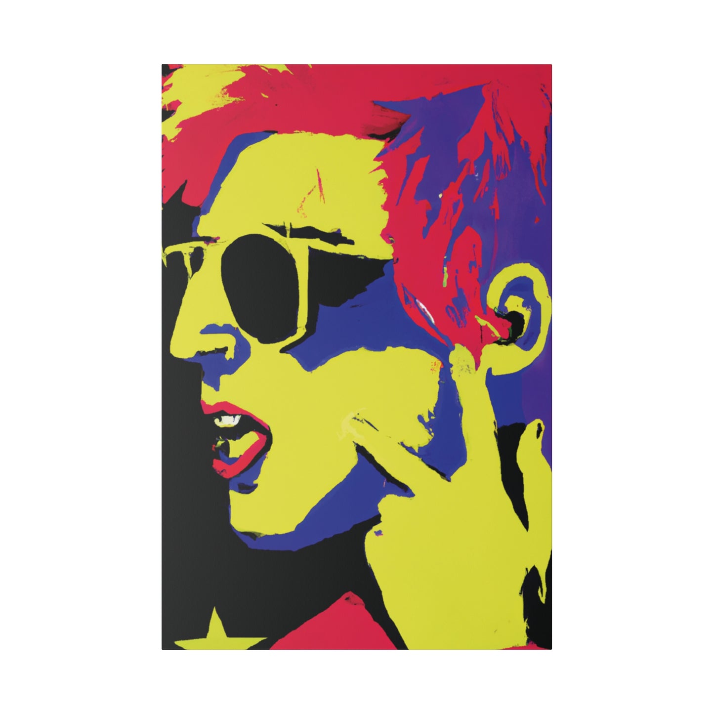 8776P - Rockstar Painting Print | Face | Abstract | Poster | Home Decor | Wall Art | Music Art | Canvas