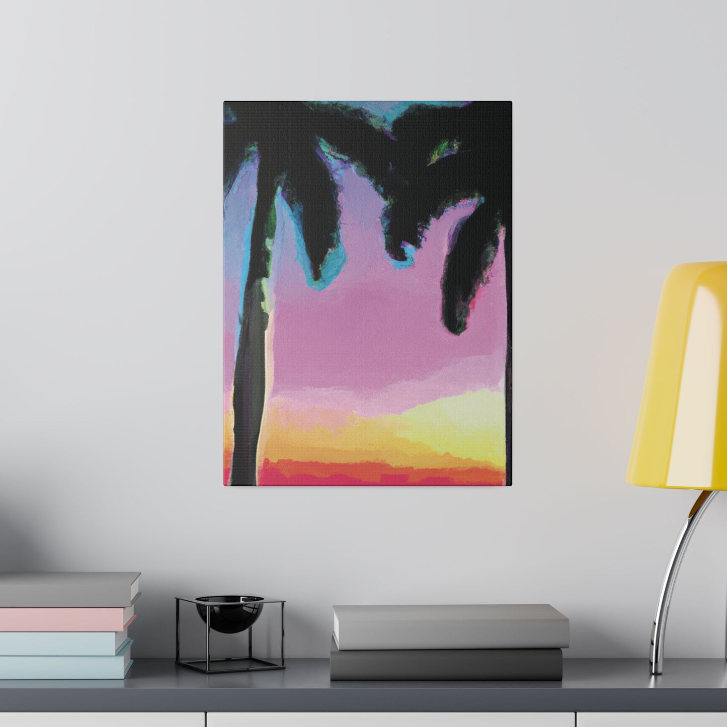 8491N - Miami Beach Sunset Painting Print | Miami | Beach | Sunset | Poster | Home Decor | Wall Art | Canvas