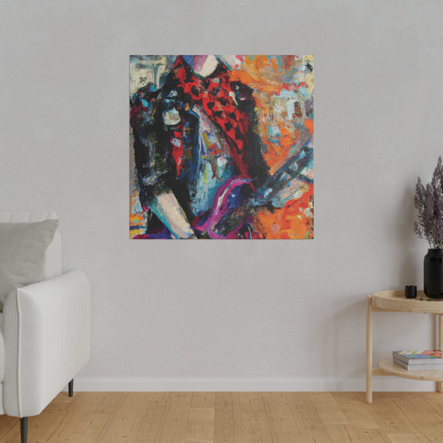 9348Q - Rockstar Oil Painting Style Print | Poster | Home Decor | Wall Art | Music Art | Canvas