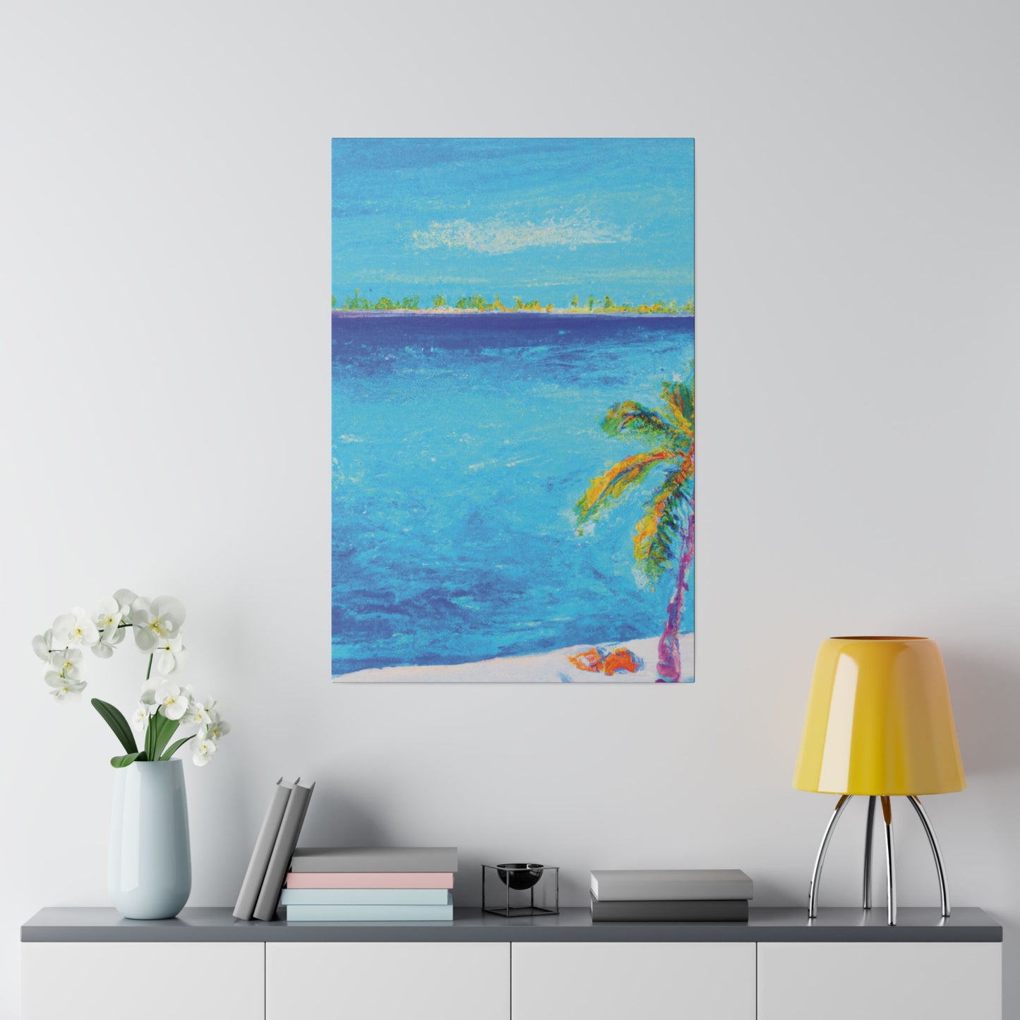 7666Q - Bahamas Ocean Painting Print | Bahamas | Ocean | Beach | Poster | Home Decor | Wall Art | Canvas