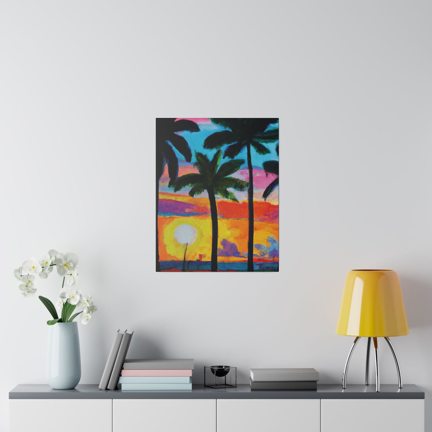 9043Y - Miami Beach Sunset Painting Print | Miami | Beach | Sunset | Poster | Home Decor | Wall Art | Canvas