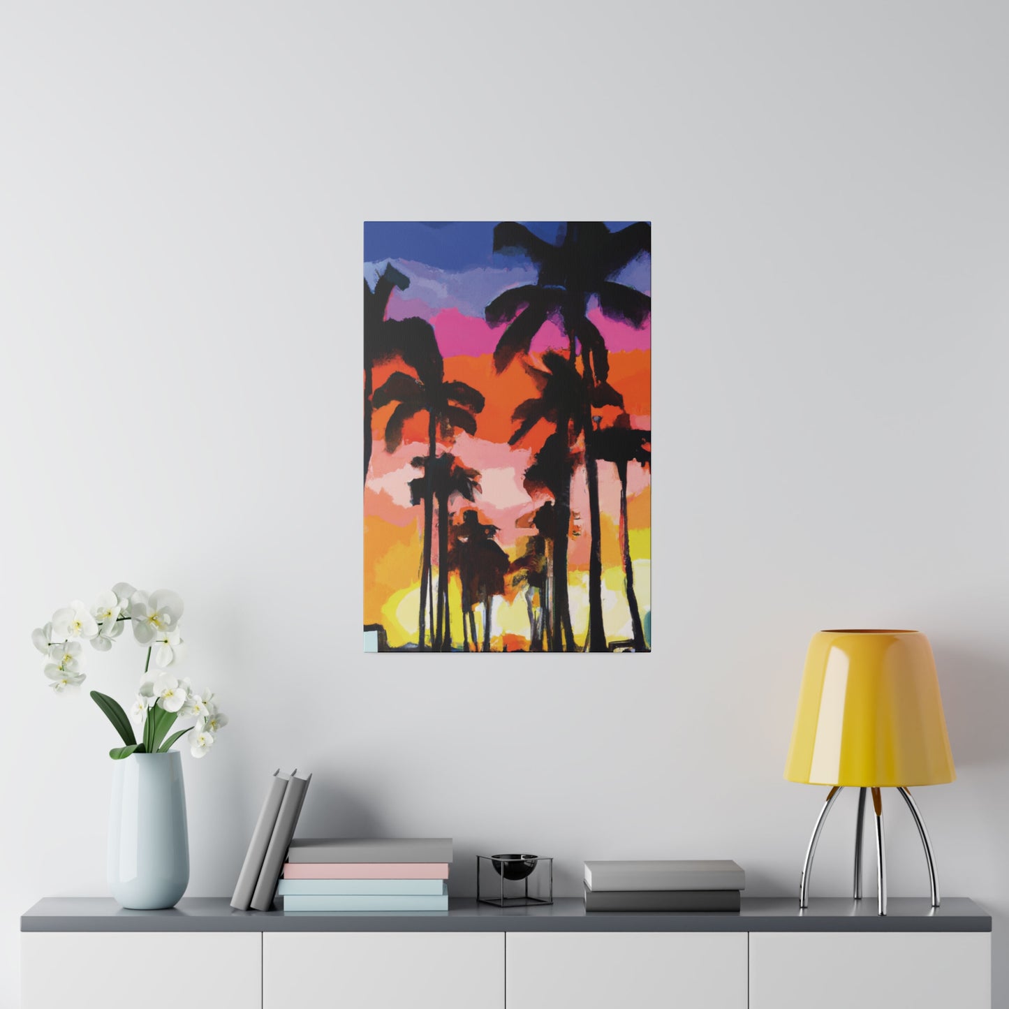 5857E - Miami Beach Sunset Painting Print | Miami | Beach | Sunset | Poster | Home Decor | Wall Art | Canvas