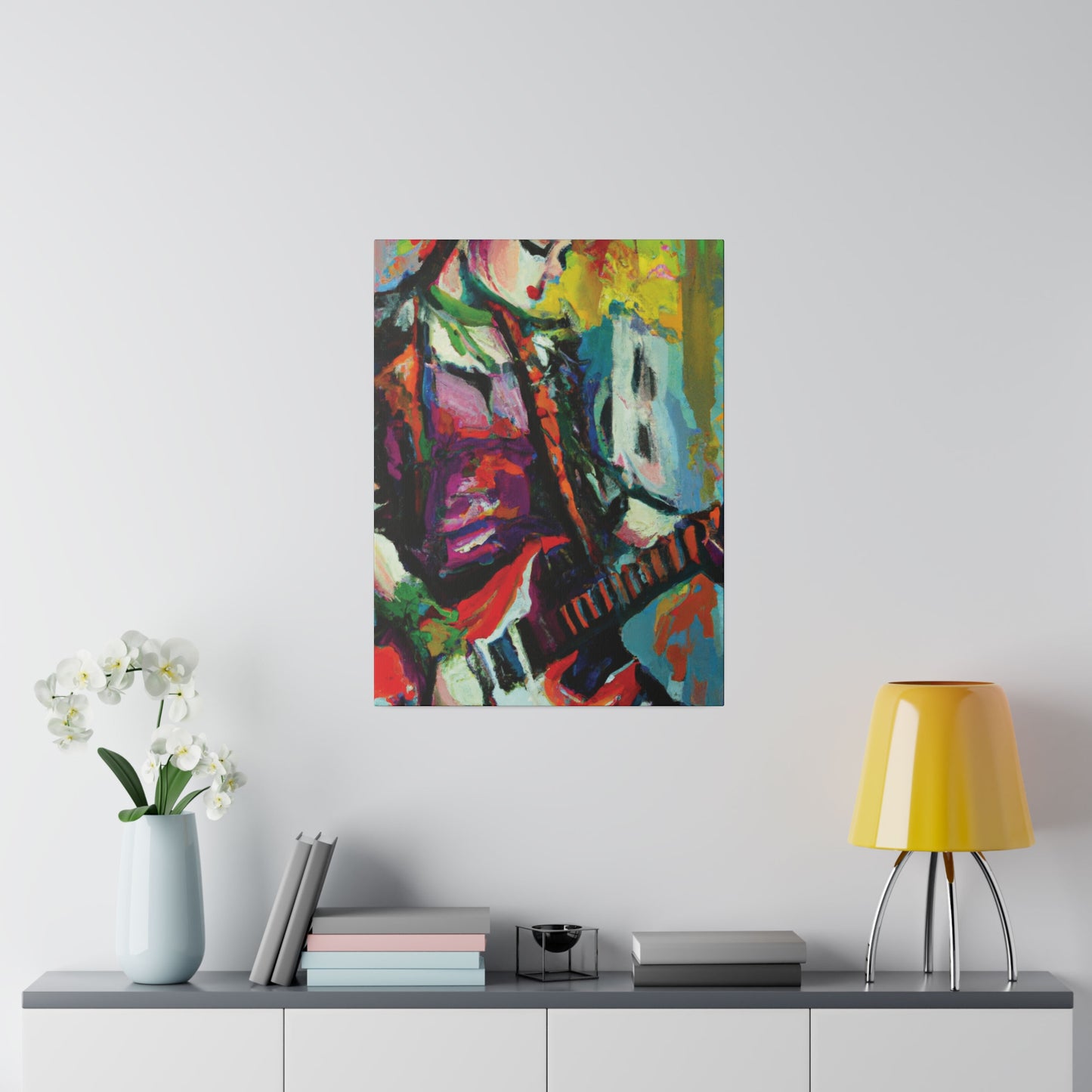 2671G - Rockstar Oil Painting Style Print | Poster | Home Decor | Wall Art | Music Art | Canvas