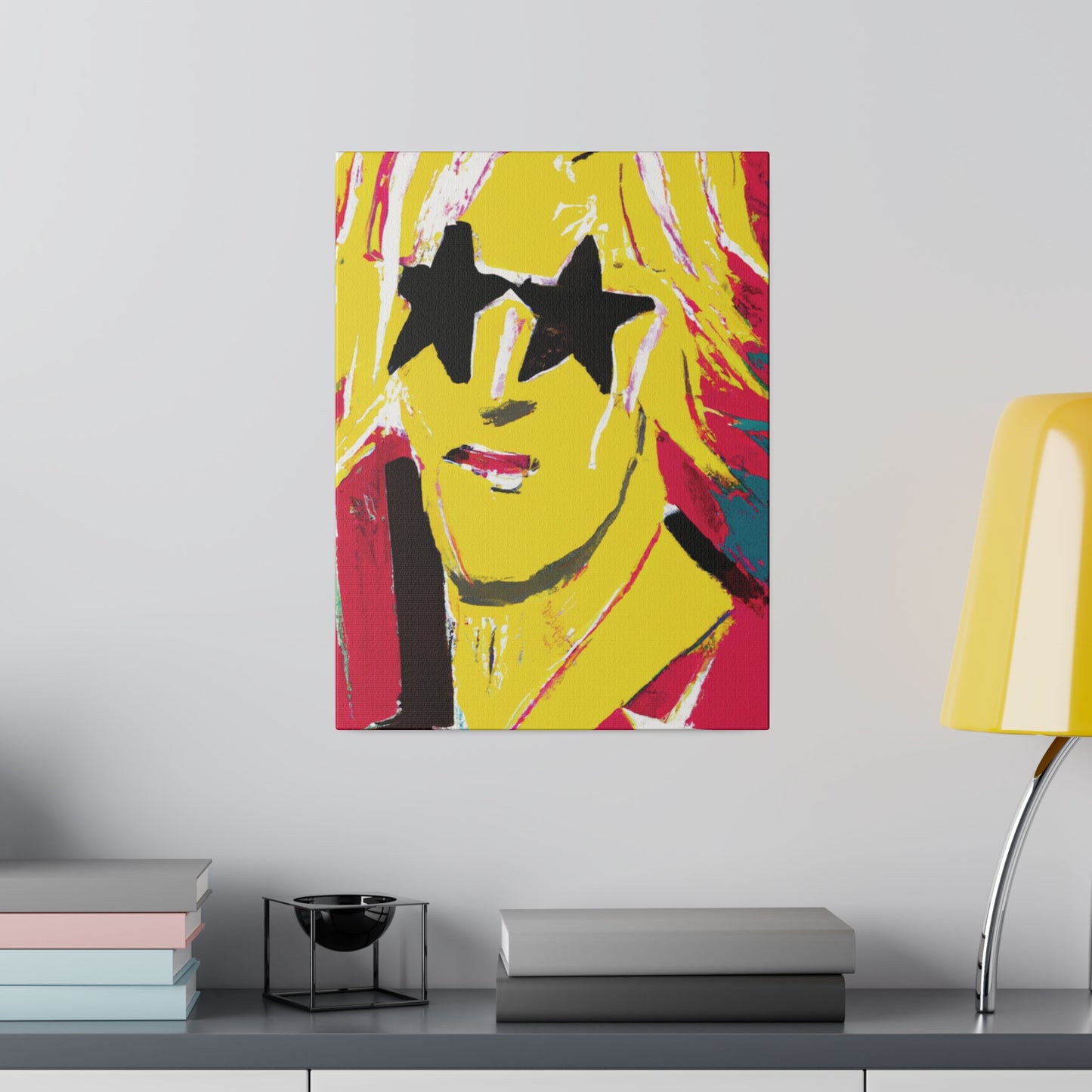 5263T - Rockstar Painting Print | Face | Abstract | Poster | Home Decor | Wall Art | Music Art | Canvas