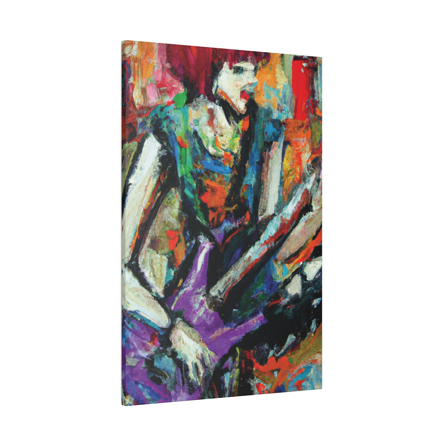 2354A - Rockstar Oil Painting Style Print | Poster | Home Decor | Wall Art | Music Art | Canvas