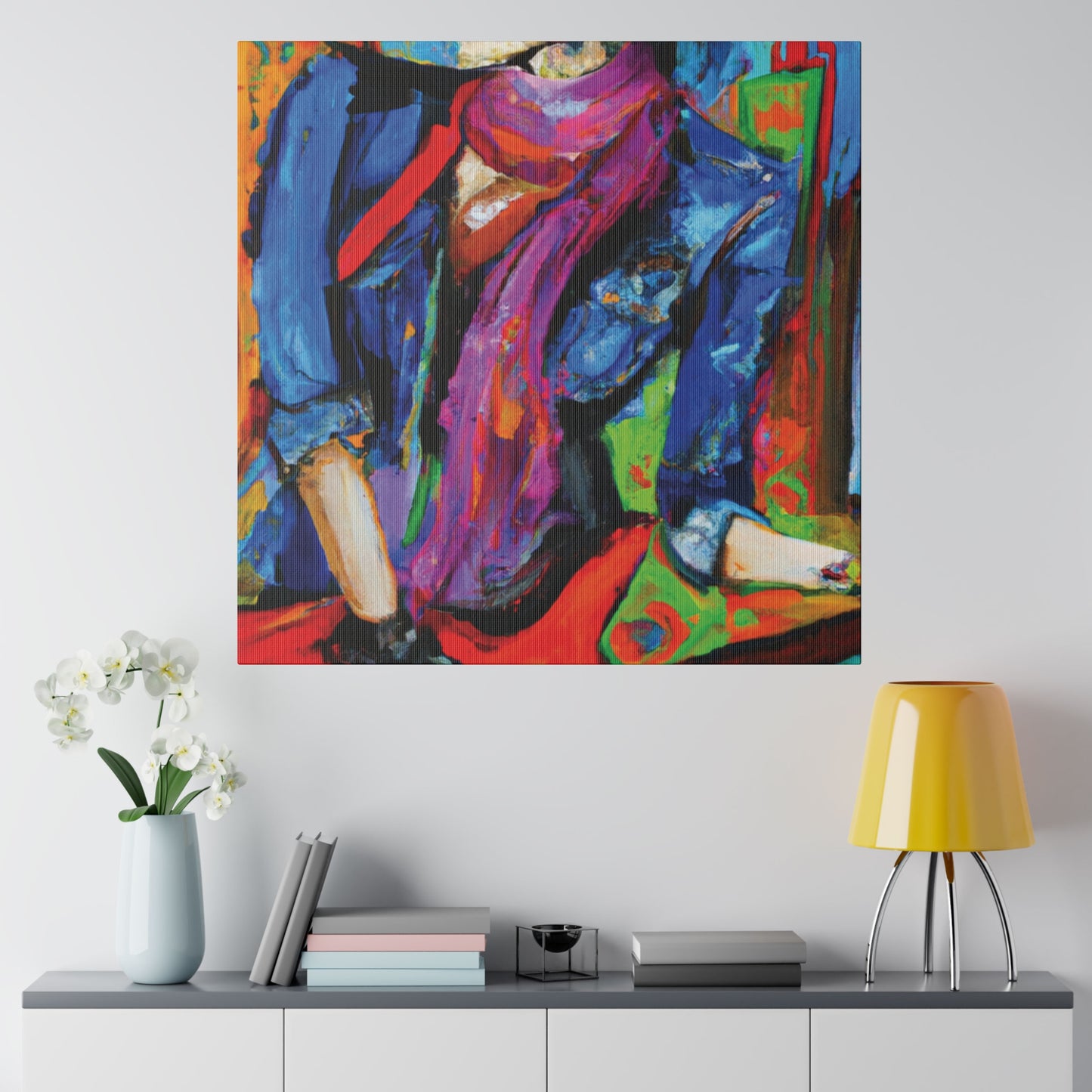 7293V - Rockstar Oil Painting Style Print | Poster | Home Decor | Wall Art | Music Art | Canvas