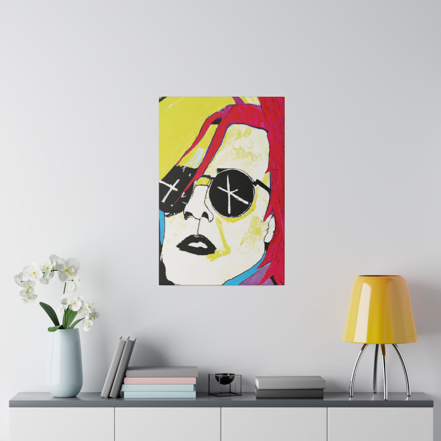 4152P - Rockstar Painting Print | Face | Abstract | Poster | Home Decor | Wall Art | Music Art | Canvas