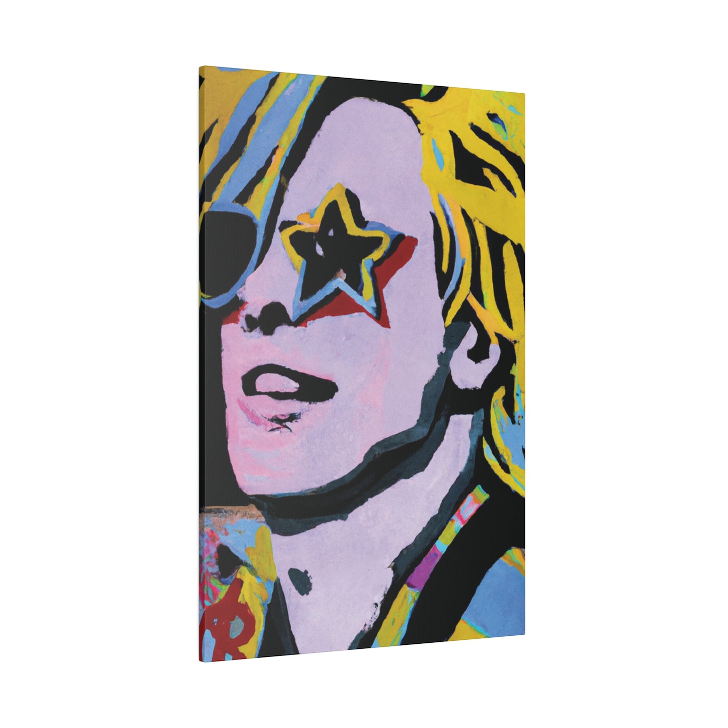 5027F - Rockstar Painting Print | Face | Abstract | Poster | Home Decor | Wall Art | Music Art | Canvas