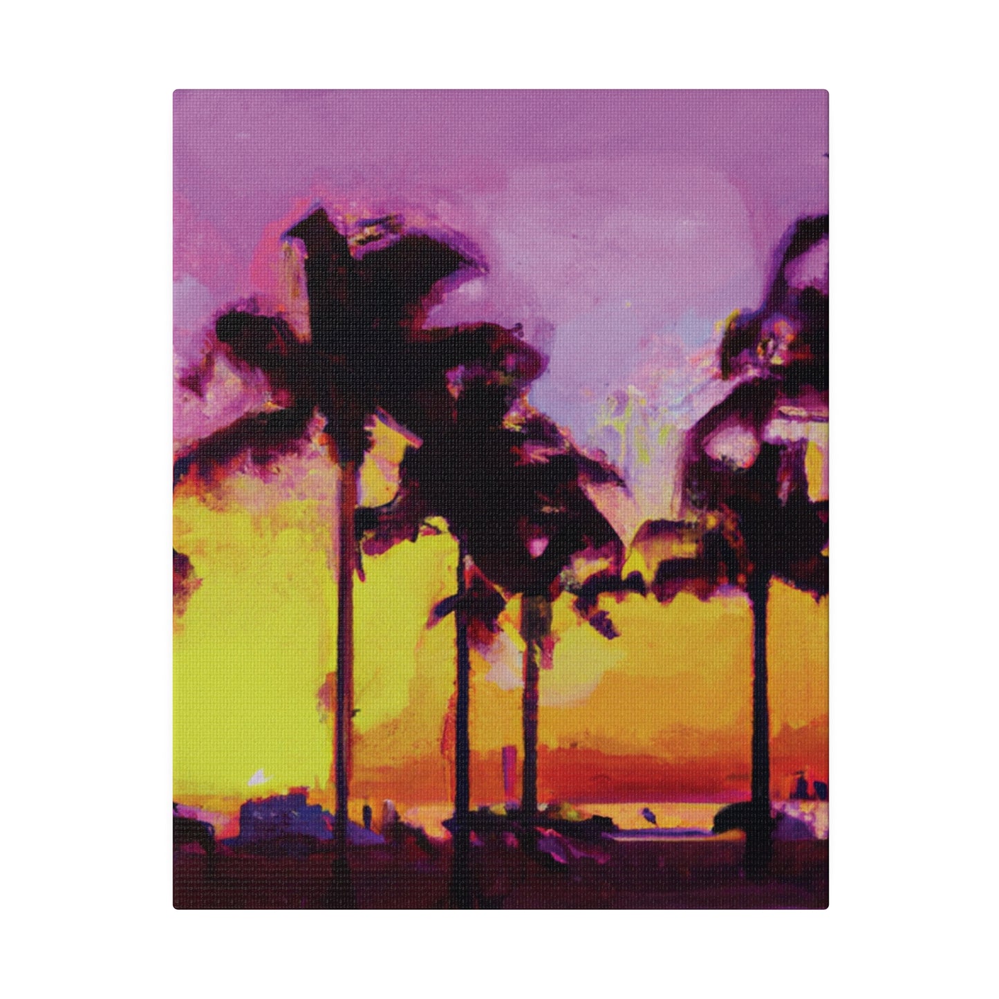 3958L - Miami Beach Sunset Painting Print | Miami | Beach | Sunset | Poster | Home Decor | Wall Art | Canvas