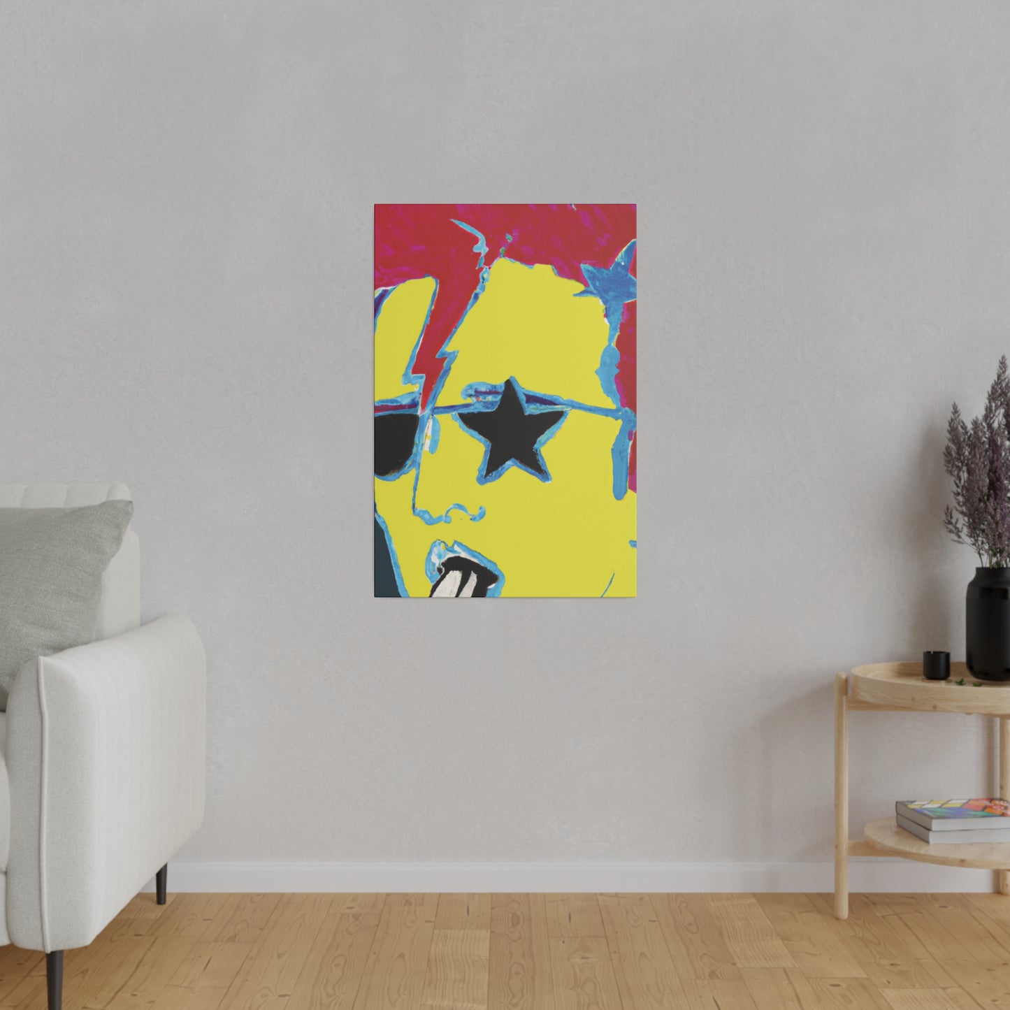 1454X - Rockstar Painting Print | Face | Abstract | Poster | Home Decor | Wall Art | Music Art | Canvas