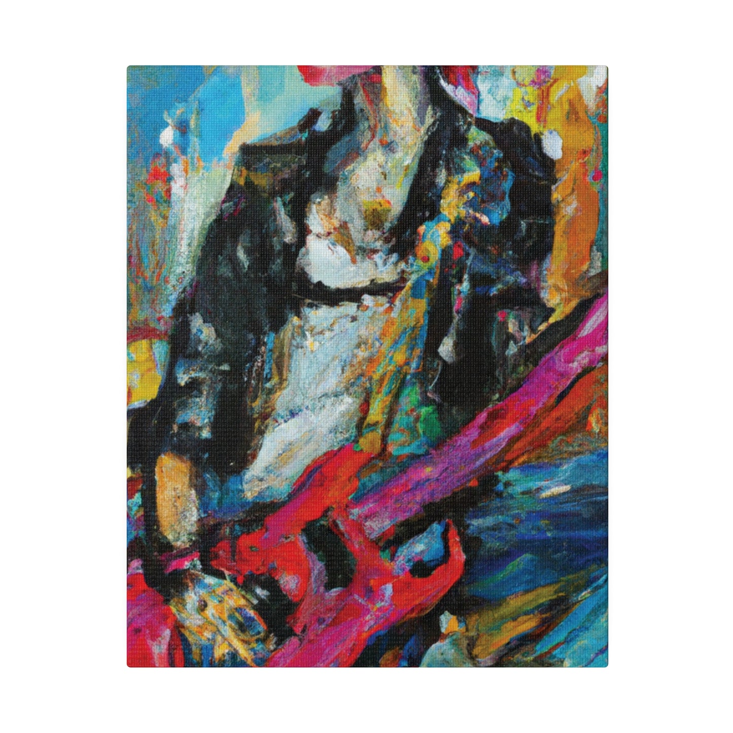 472O - Rockstar Oil Painting Style Print | Poster | Home Decor | Wall Art | Music Art | Canvas