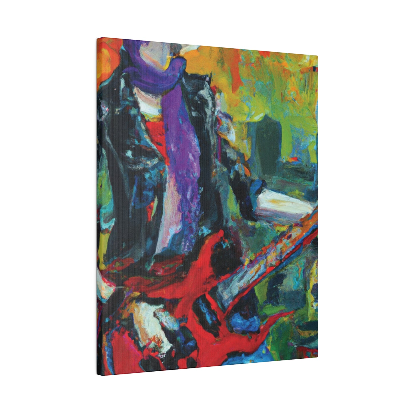 9823K - Rockstar Oil Painting Style Print | Poster | Home Decor | Wall Art | Music Art | Canvas