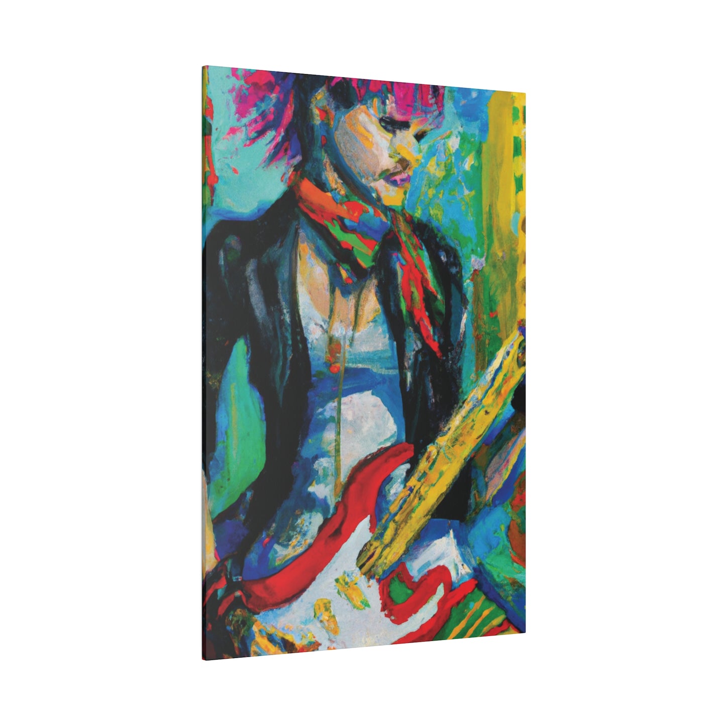 7264L - Rockstar Oil Painting Style Print | Poster | Home Decor | Wall Art | Music Art | Canvas