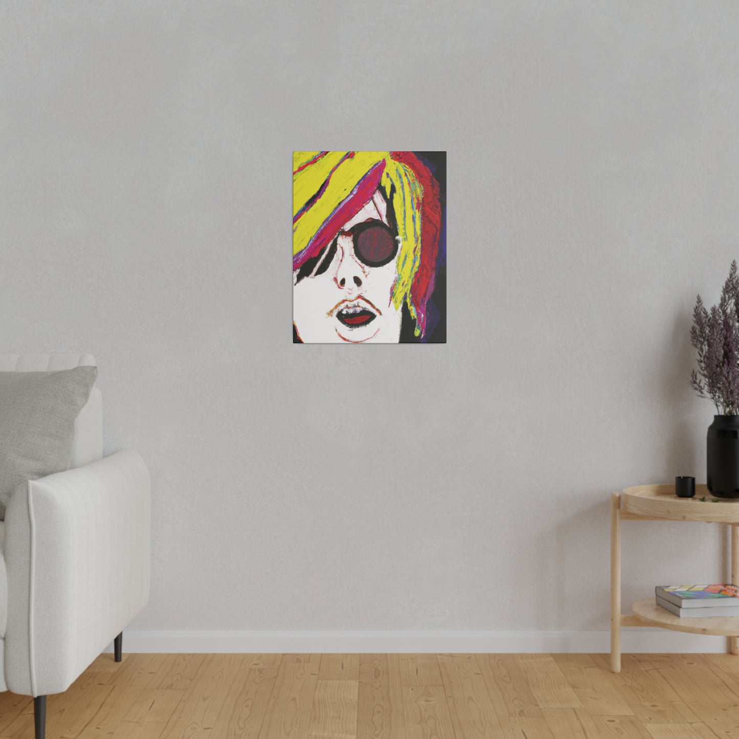 1273Y - Rockstar Painting Print | Face | Abstract | Poster | Home Decor | Wall Art | Music Art | Canvas