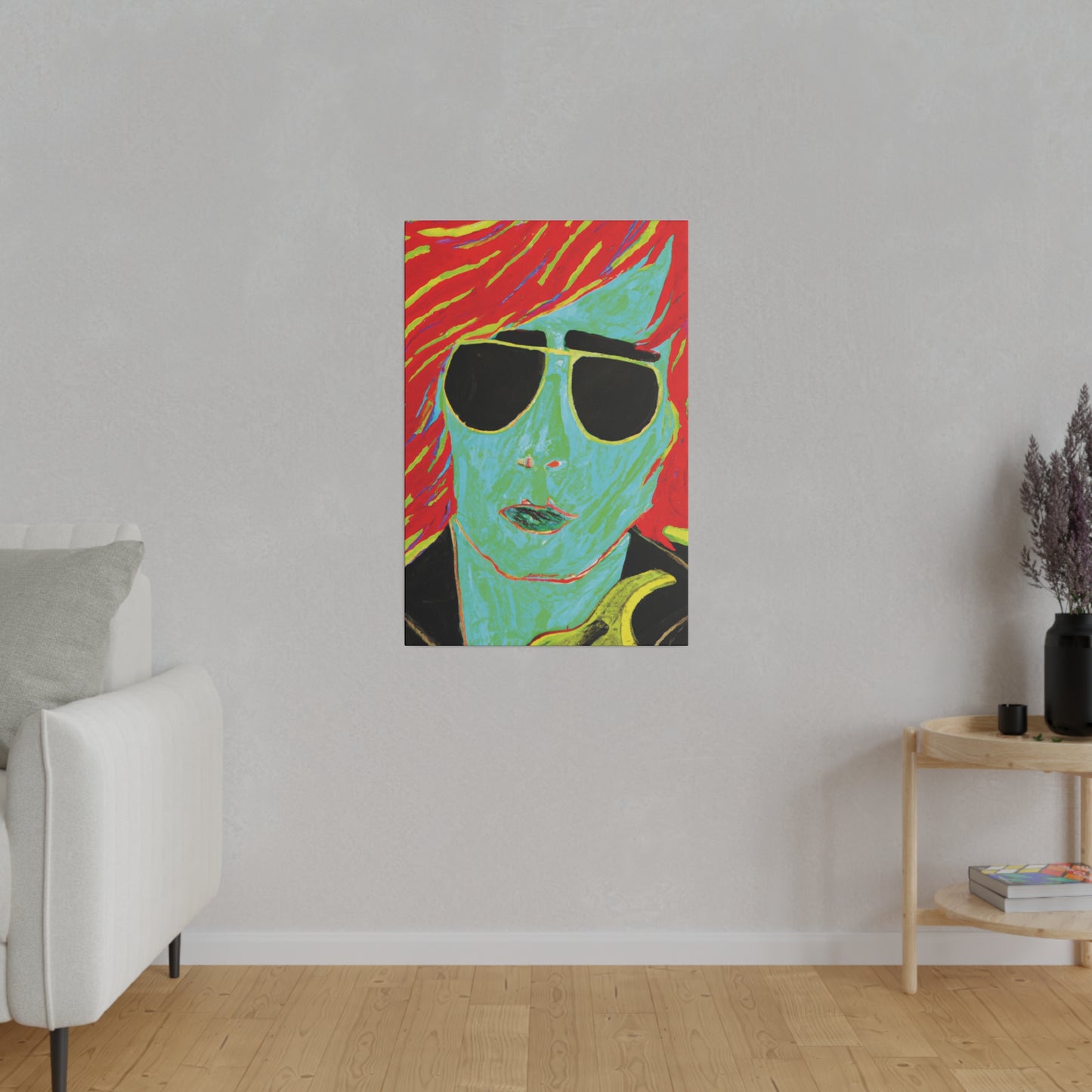 2058M - Rockstar Painting Print | Face | Abstract | Poster | Home Decor | Wall Art | Music Art | Canvas