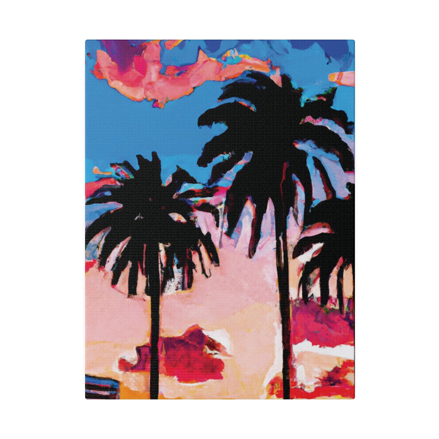 4347Z - Miami Beach Sunset Painting Print | Miami | Beach | Sunset | Poster | Home Decor | Wall Art | Canvas