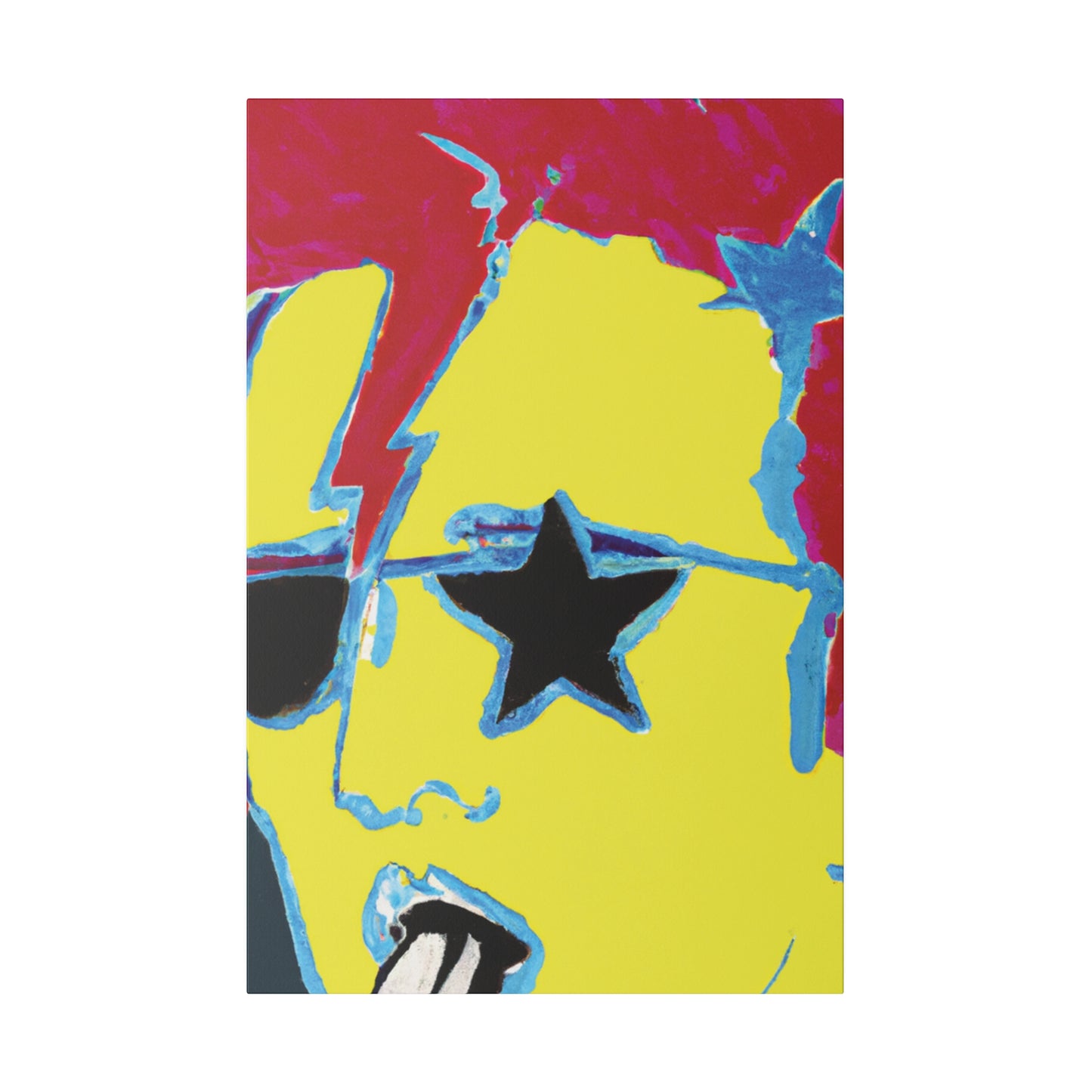 1454X - Rockstar Painting Print | Face | Abstract | Poster | Home Decor | Wall Art | Music Art | Canvas